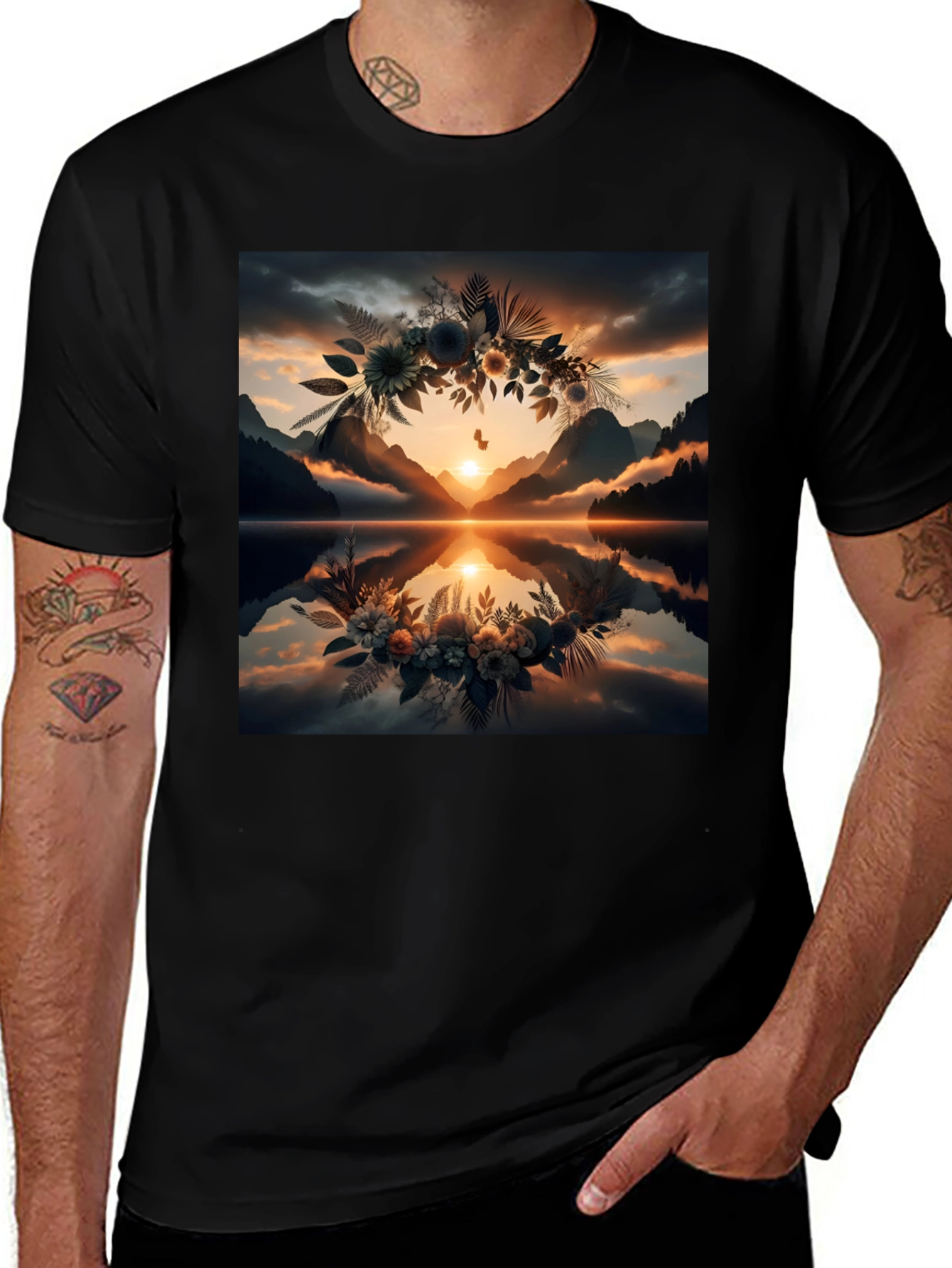 Variant 27 of Floral Sunset T-Shirt