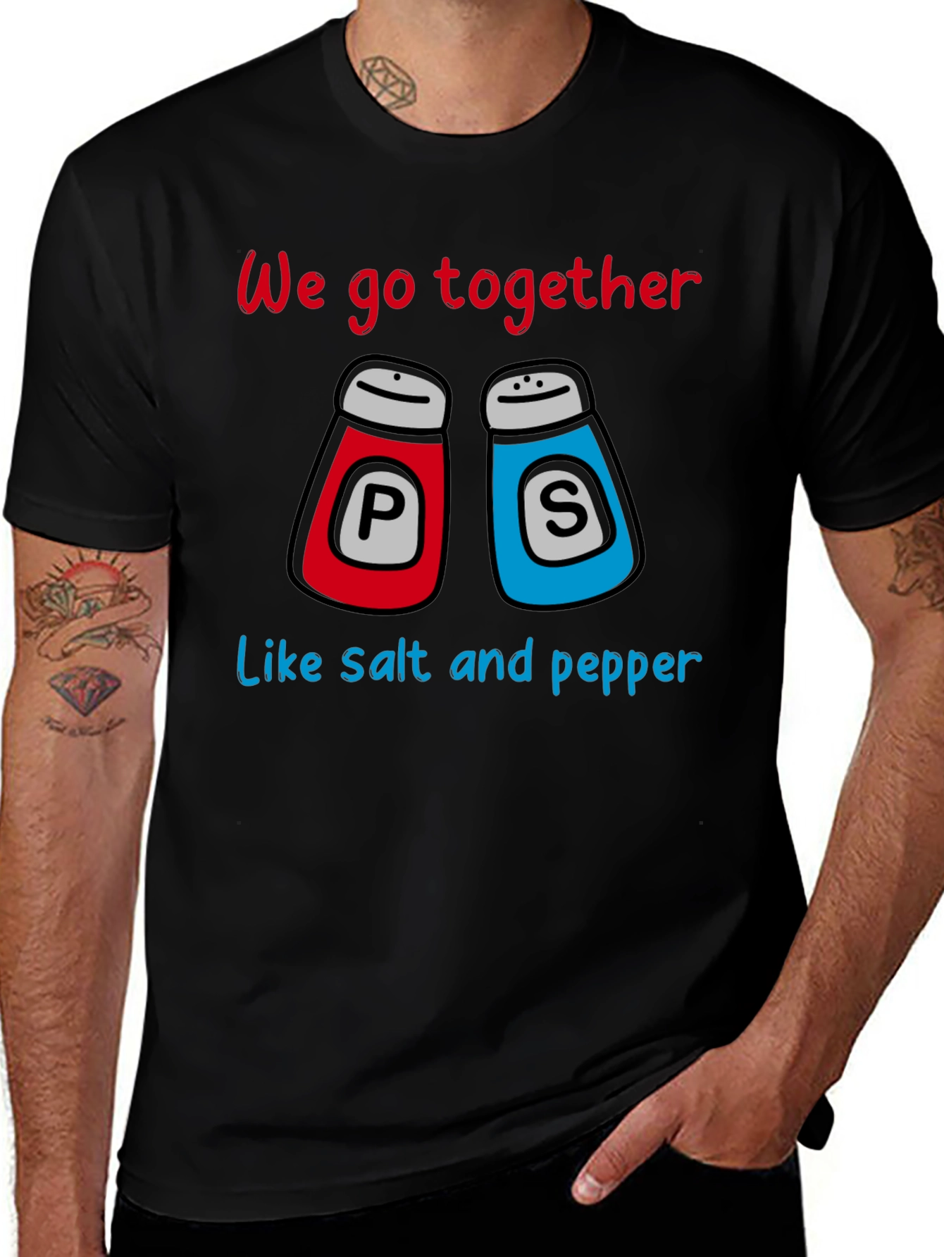Variant 18 of Salt and Pepper Couple T-Shirt: Perfect Together