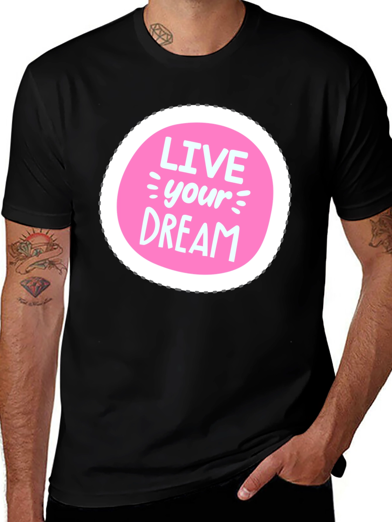 Live Your Dream Graphic T-Shirt - Trendy Cotton Tee