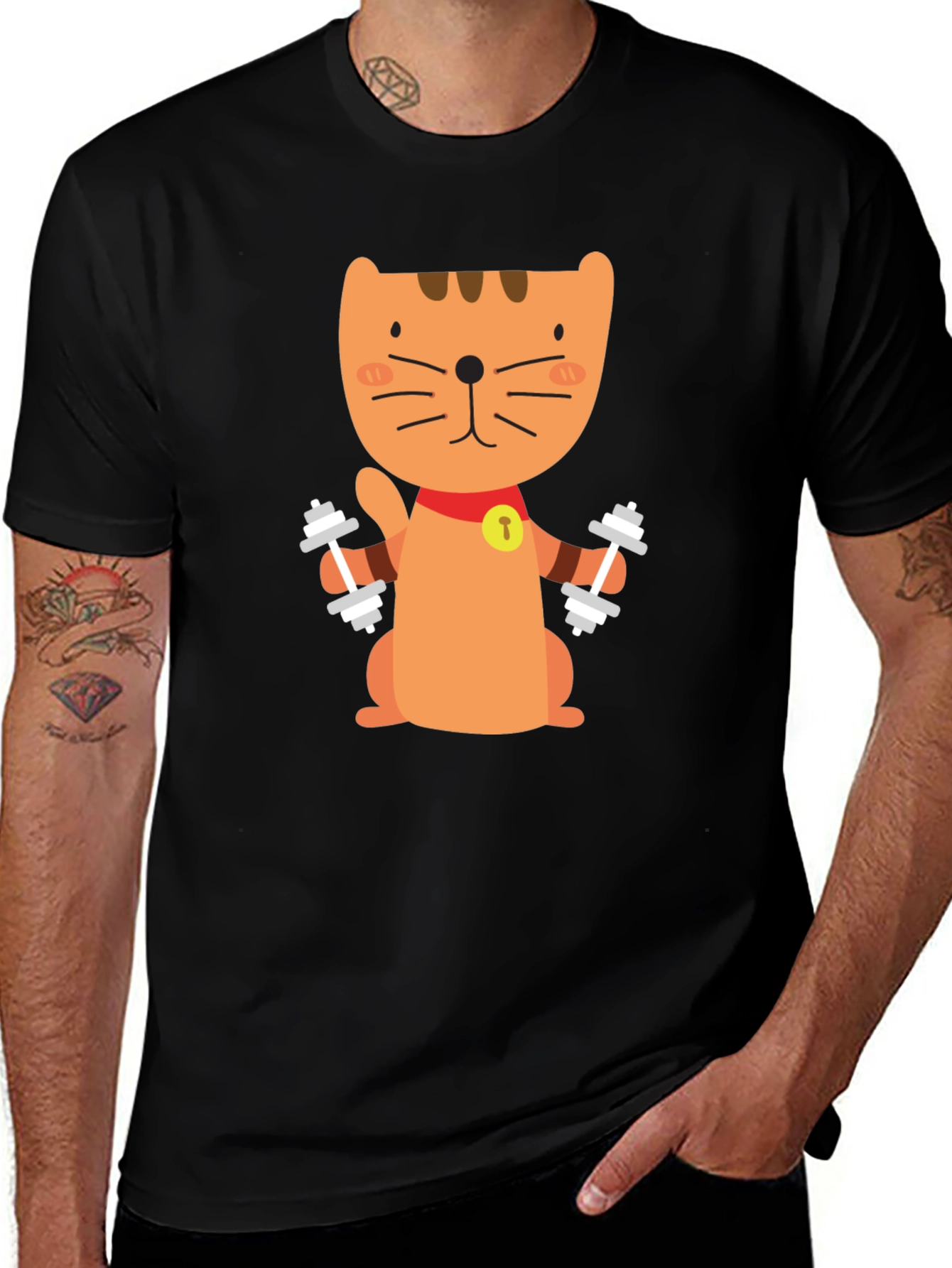 Variant 24 of Cat Lifting Dumbbells T-Shirt