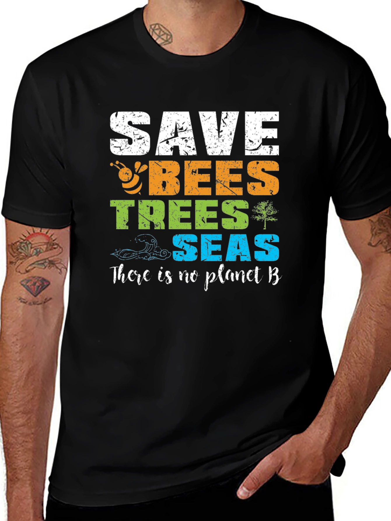 Save Bees, Trees, Seas T-Shirt - Planet B