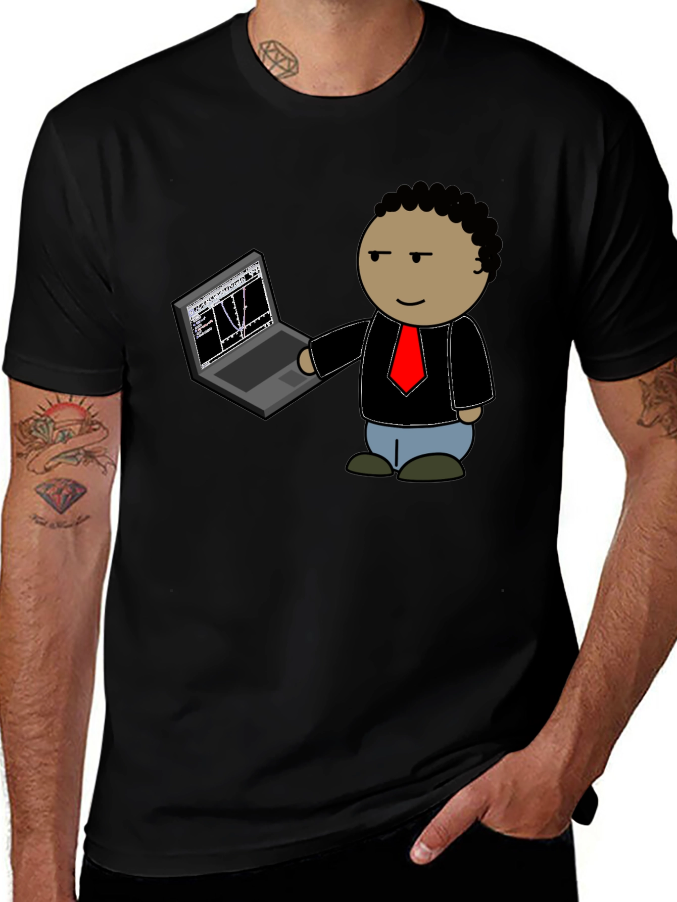 Cartoon Executive Graphic Tee