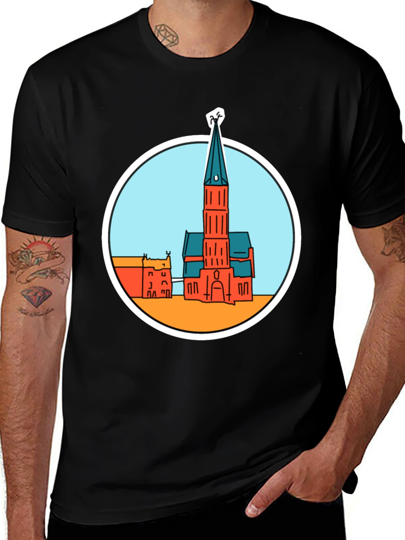 Variant 24 of Church Graphic T-Shirt - Soft Cotton Blend