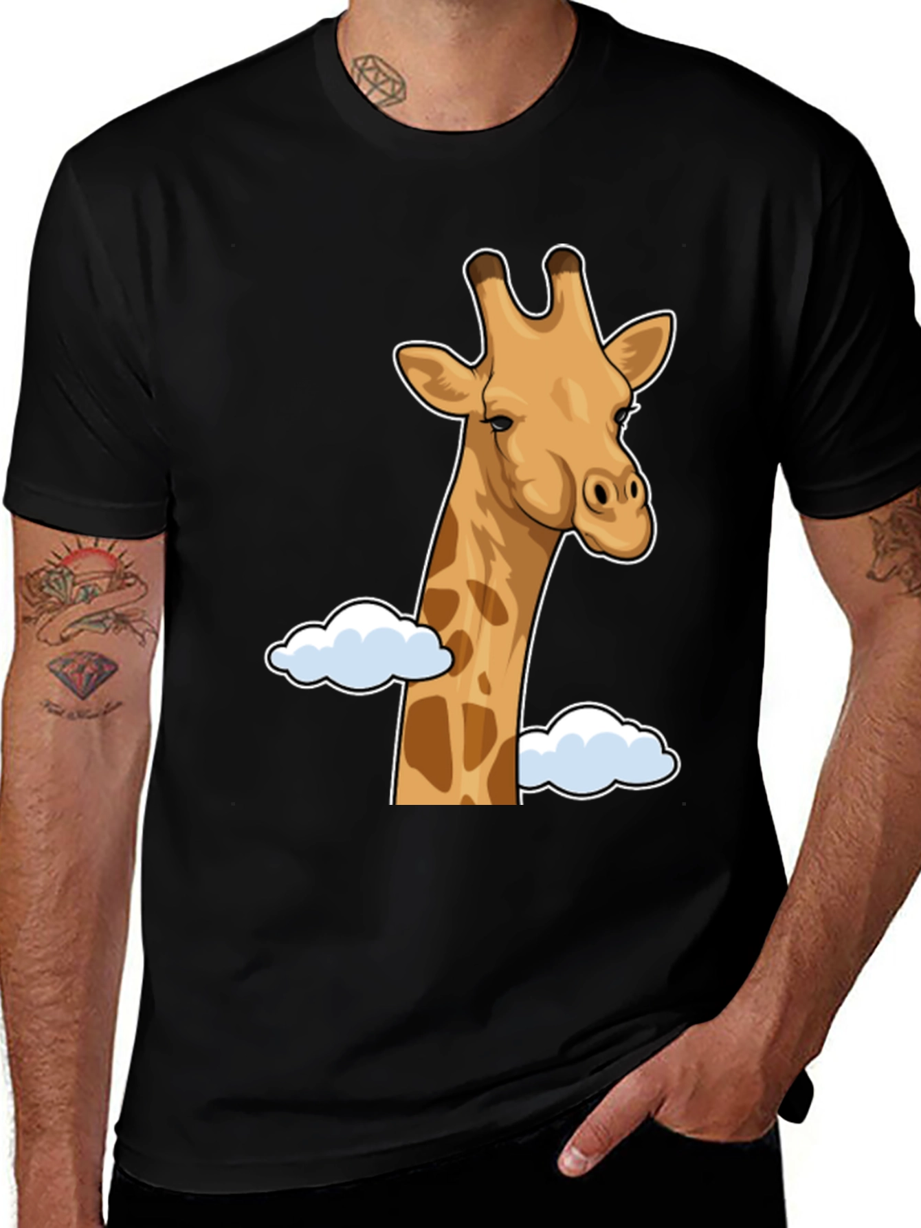 Variant 12 of Giraffe in the Clouds Graphic Tee