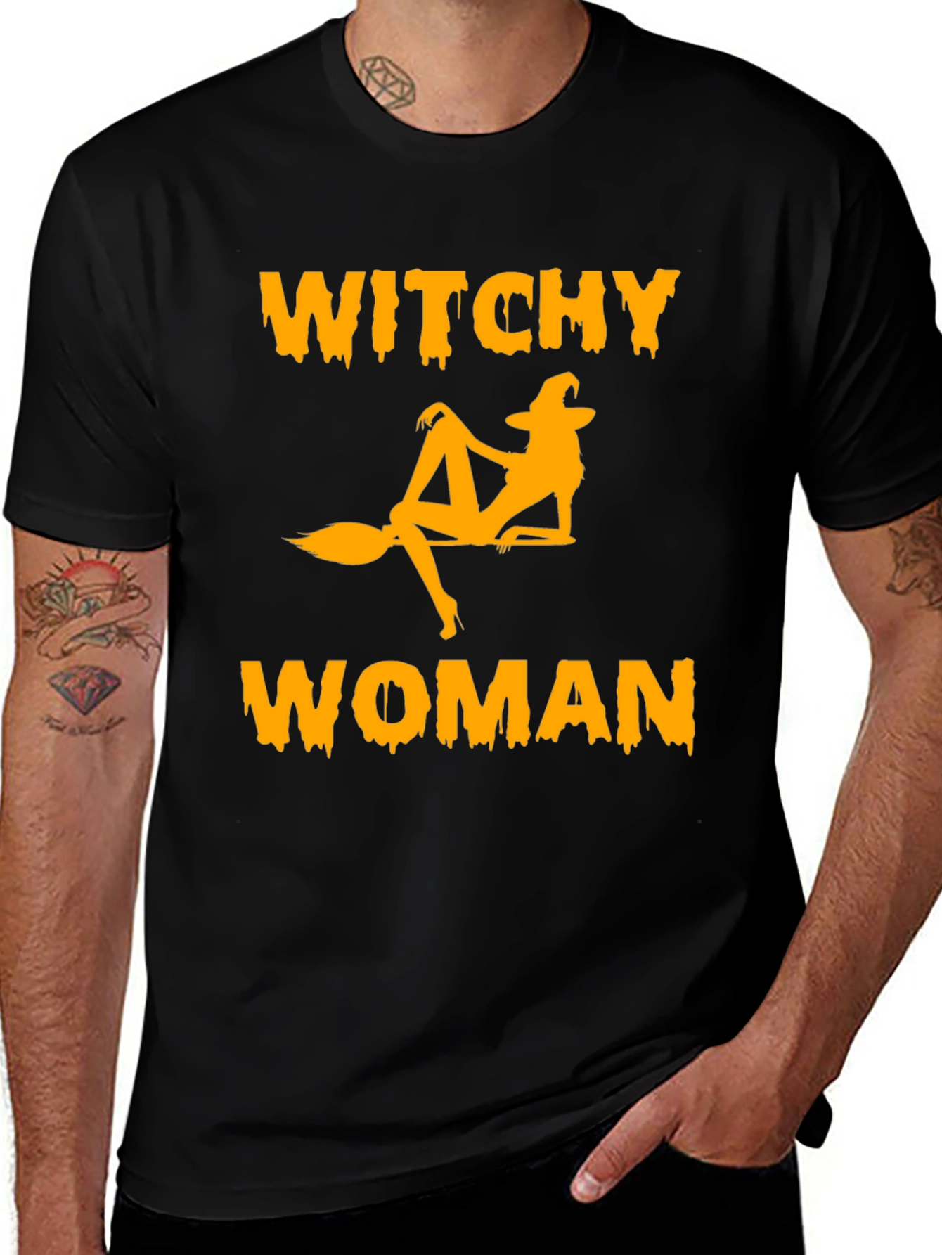 Variant 23 of Witchy Woman Graphic Tee - Halloween Shirt