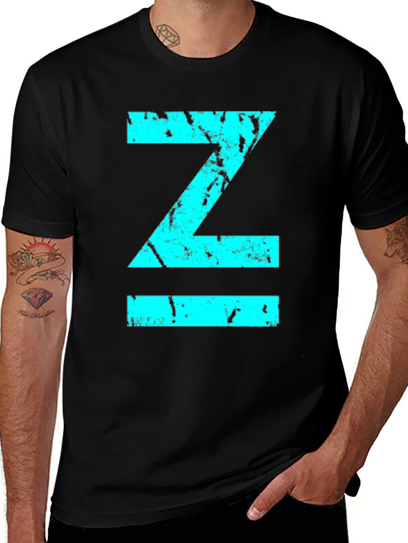 Variant 19 of Grunge Z Equal T-Shirt - Cool Graphic Tee