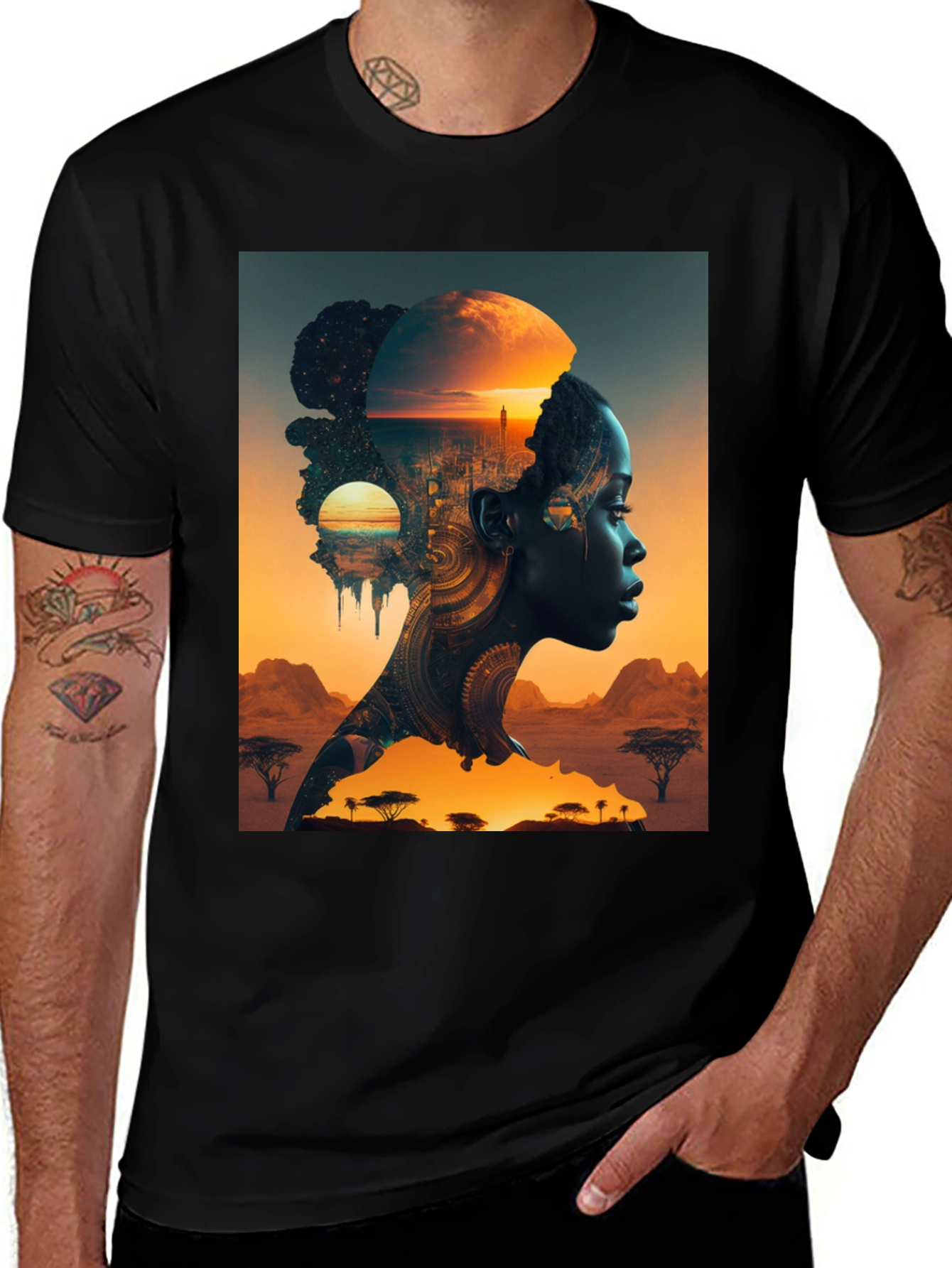 Variant 2 of African Sunset Graphic T-Shirt