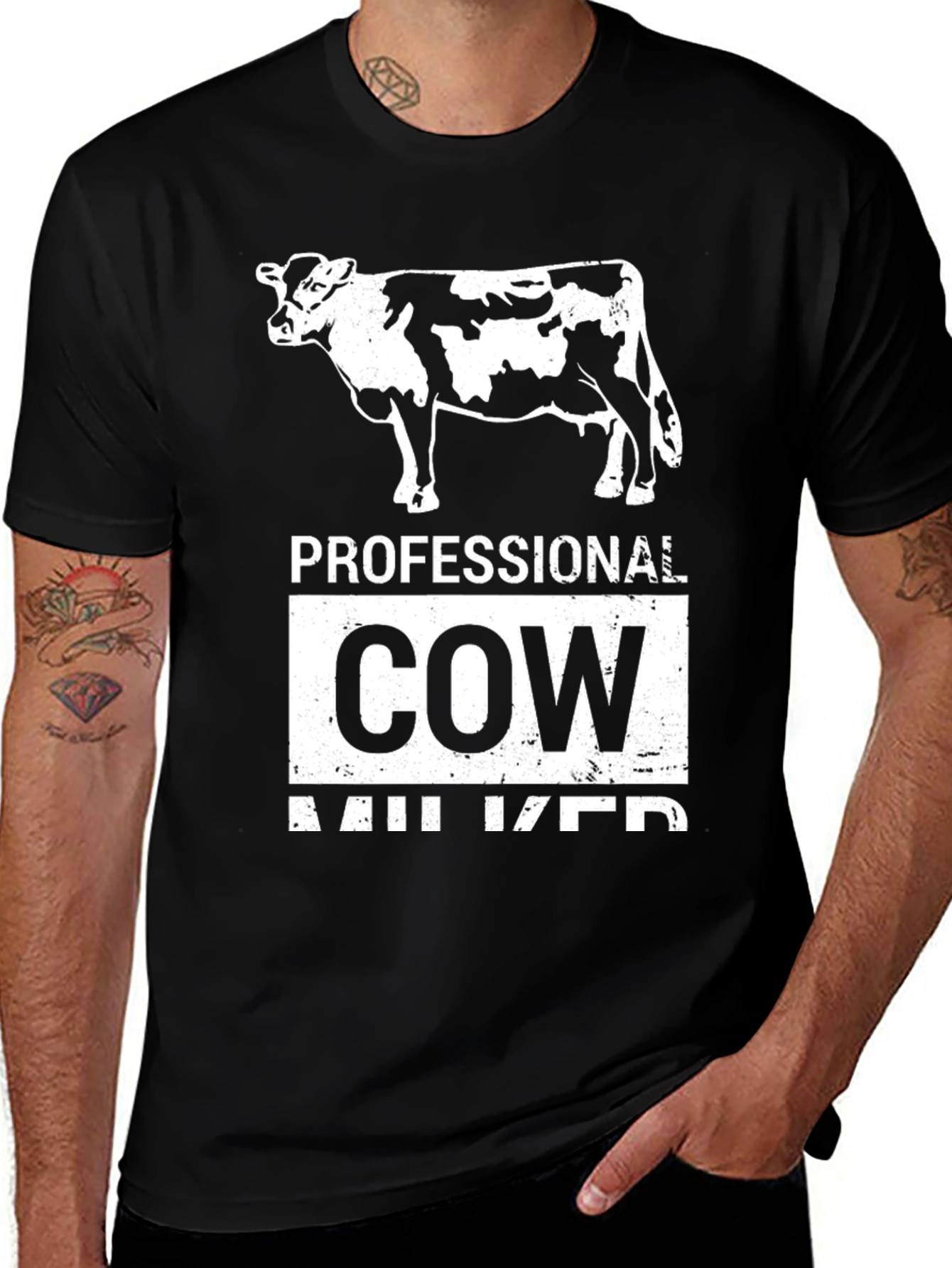 Variant 3 of Professional Cow Milker Graphic T-Shirt