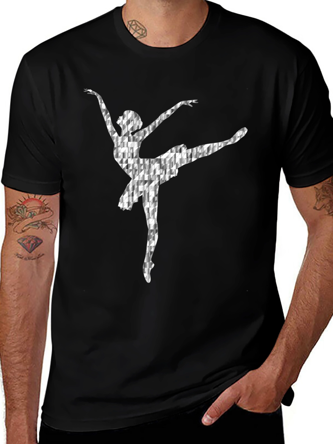 Variant 7 of Geometric Ballerina Black T-Shirt