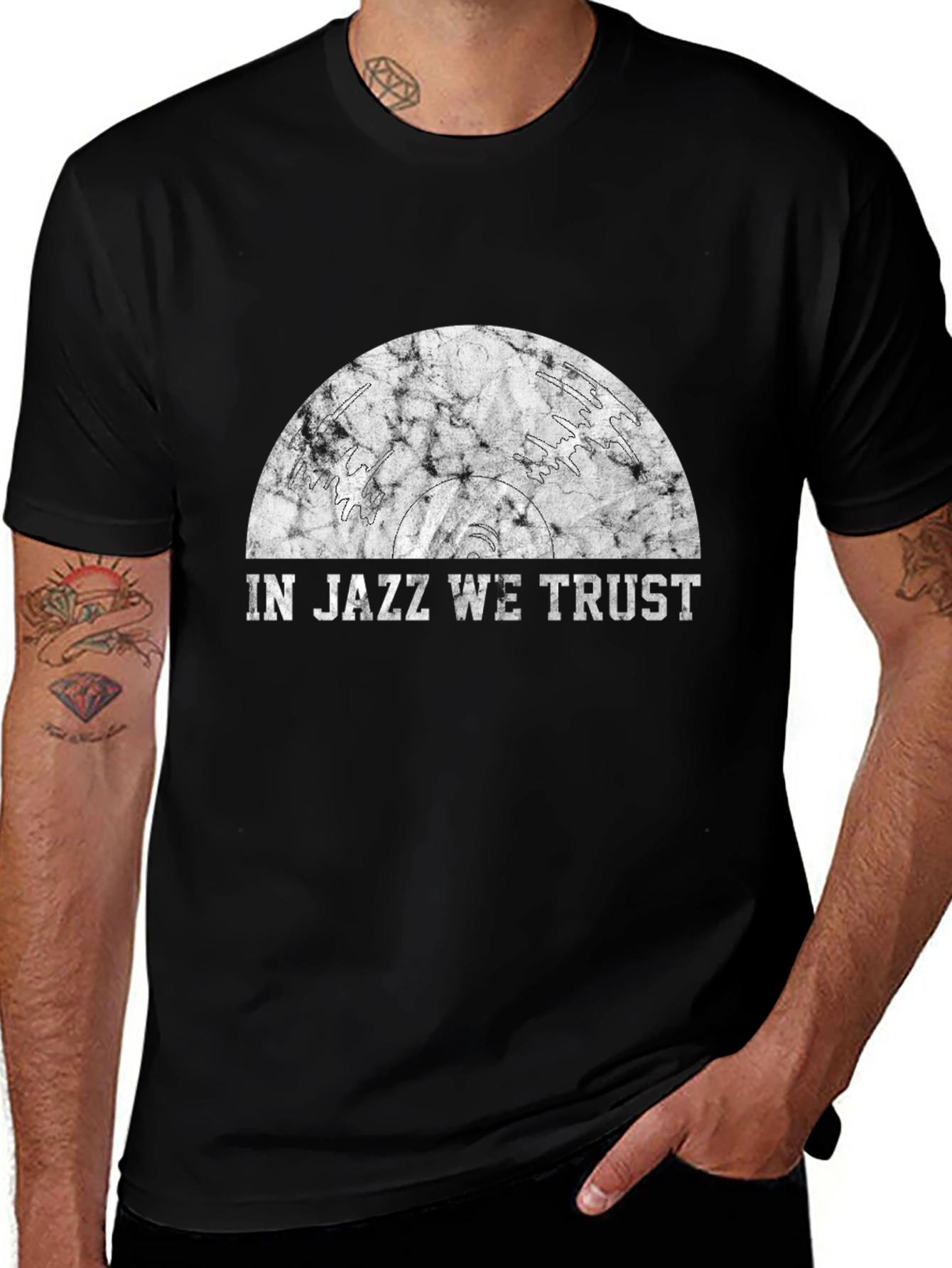 Variant 12 of In Jazz We Trust Graphic Tee - Classic Black T-Shirt