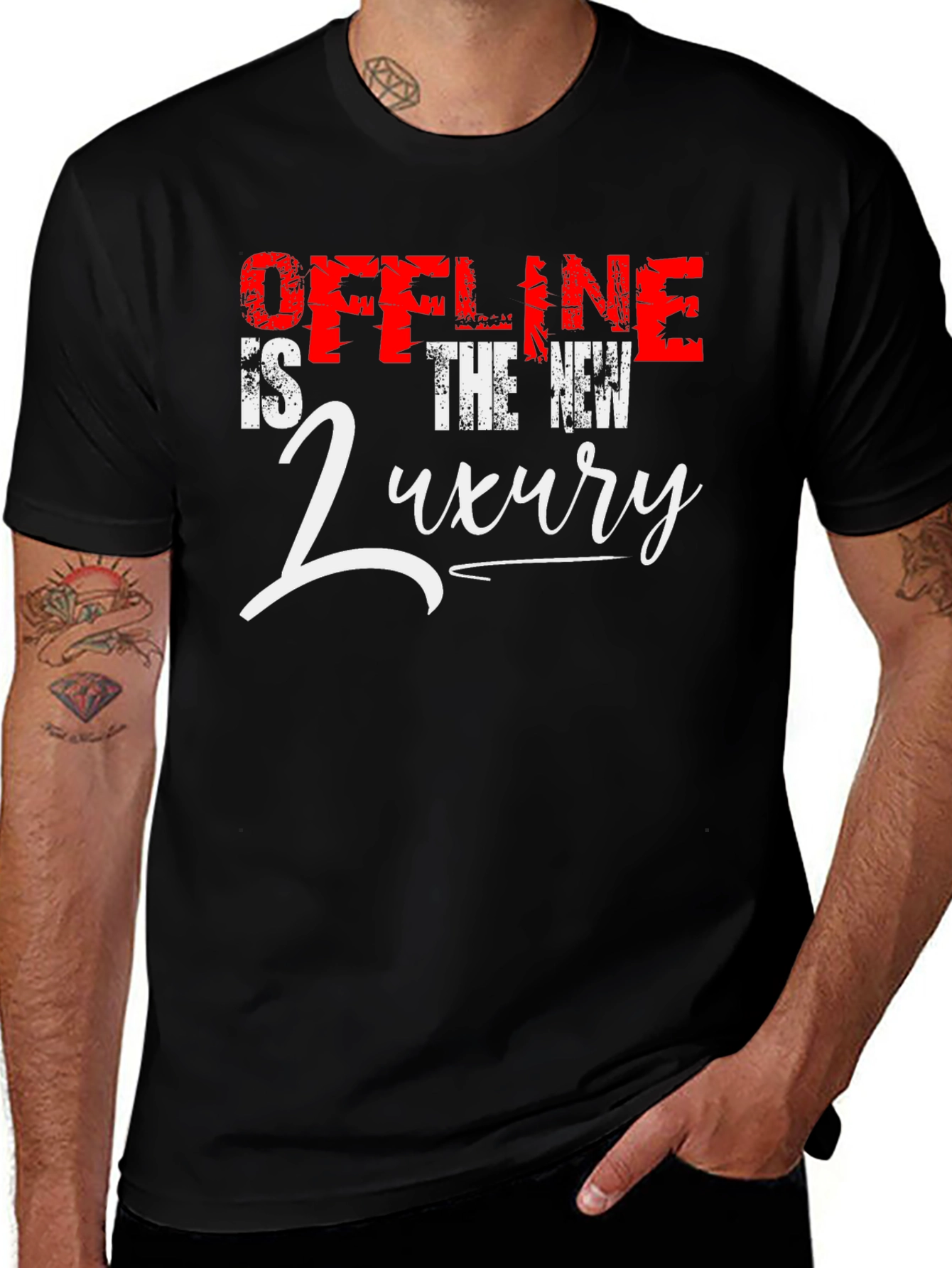 Variant 4 of Offline Is The New Luxury Graphic T-Shirt
