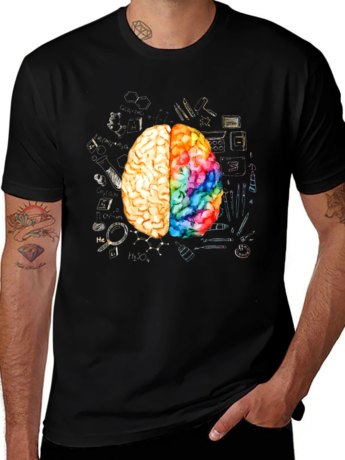 Brain Art T-Shirt - Creative Thinking Tee