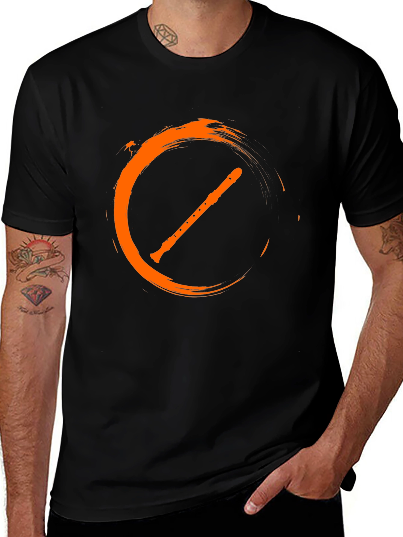 Variant 23 of Recorders Circle T-Shirt - Black