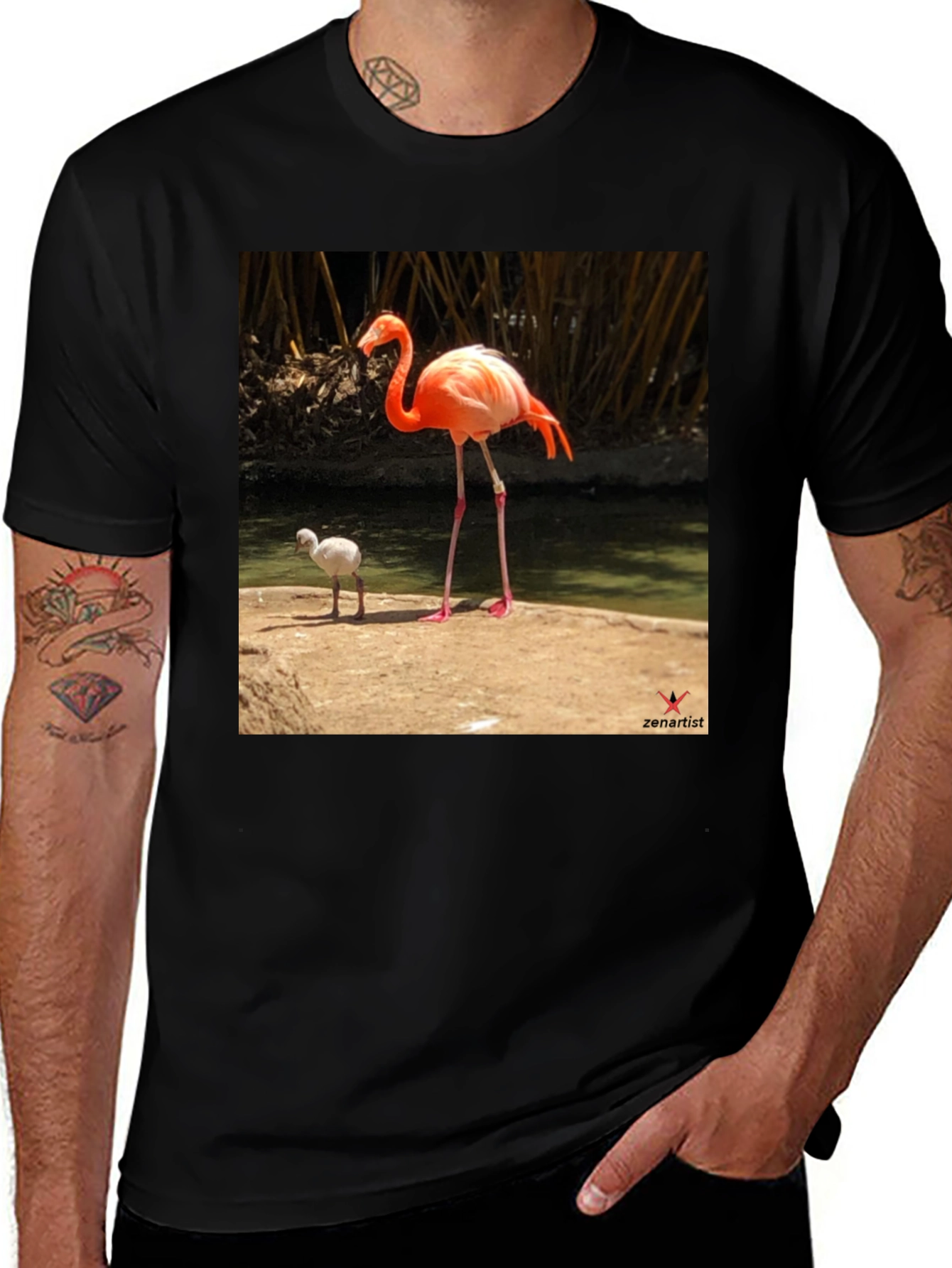 Variant 27 of Flamingo Graphic Tee - Unique Bird Design