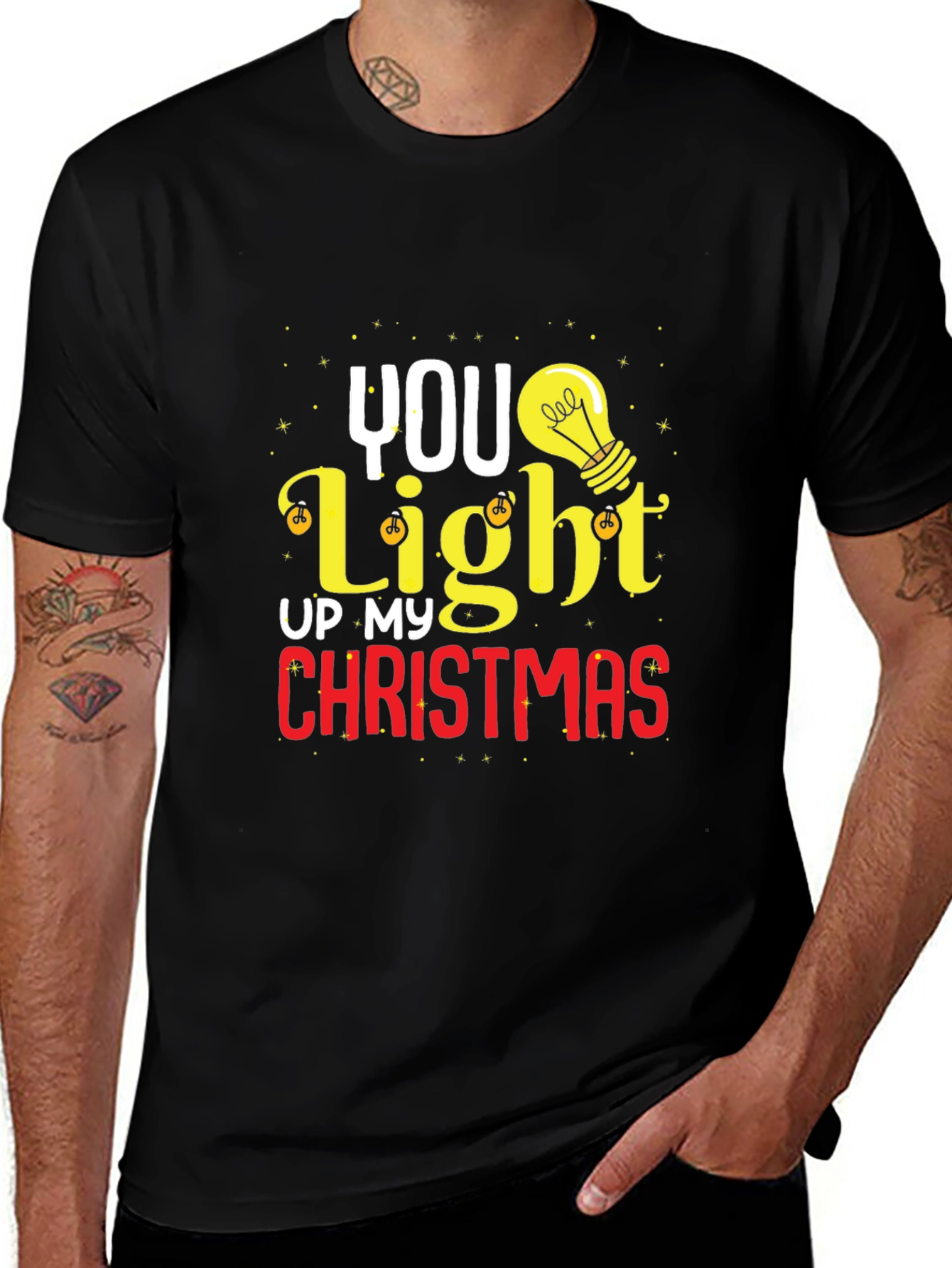 Festive You Light Up My Christmas Graphic Tee