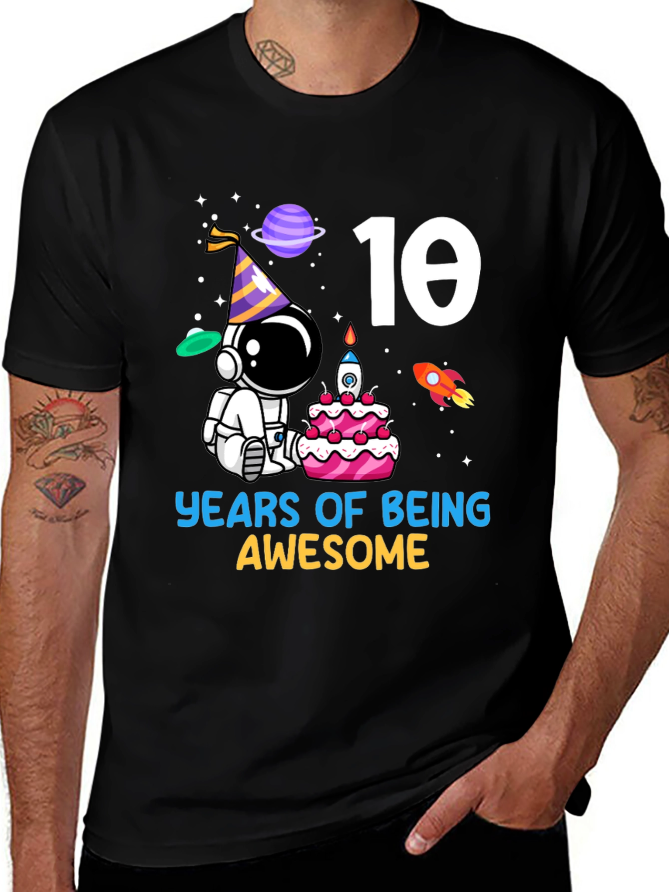 Variant 21 of Astronaut 10th Birthday T-Shirt