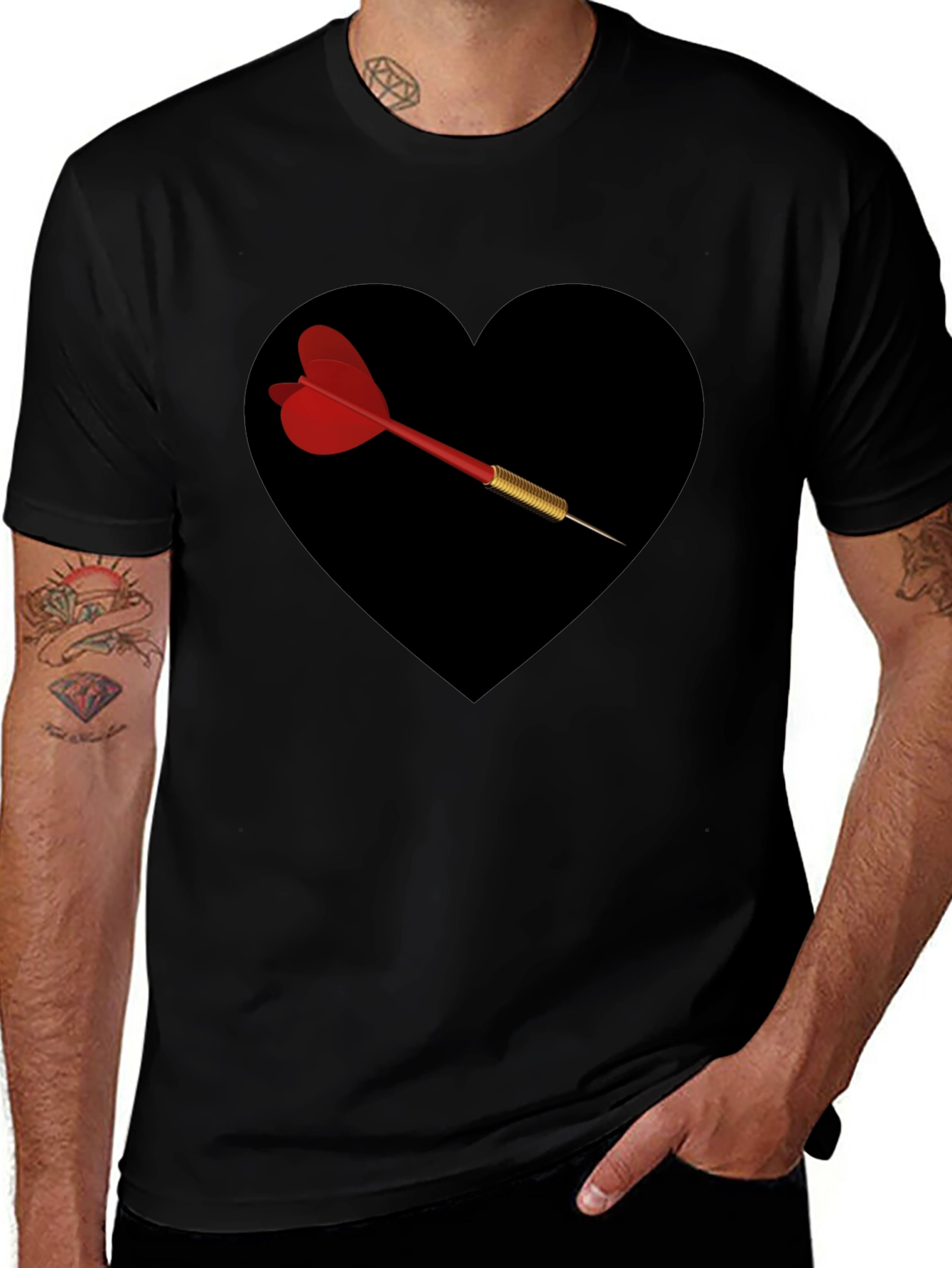 Variant 29 of Dart Heart Tee - Playful Graphic Novelty T-Shirt