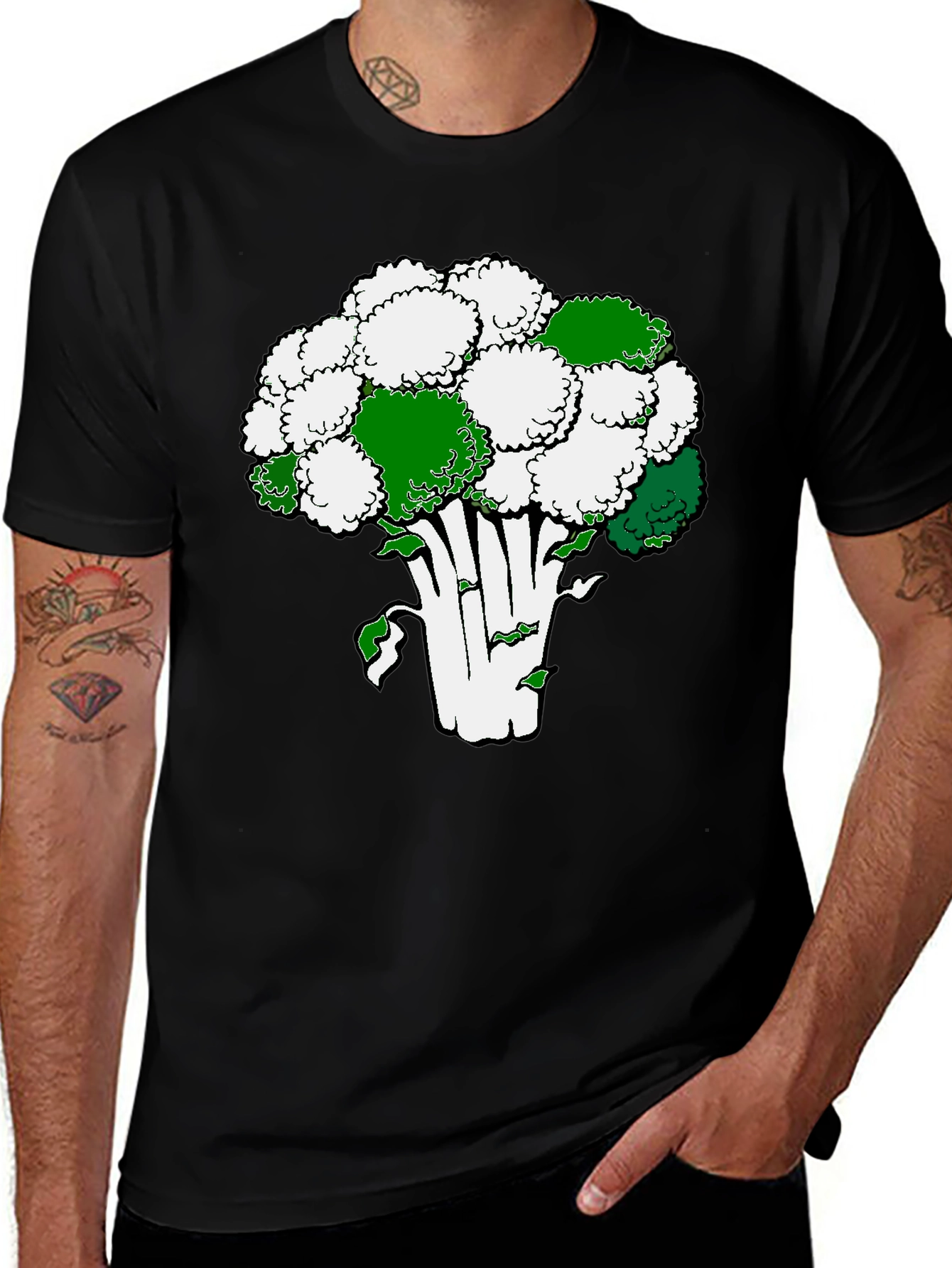 Variant 27 of Cauliflower Graphic Tee - Trendy Vegetable T-Shirt
