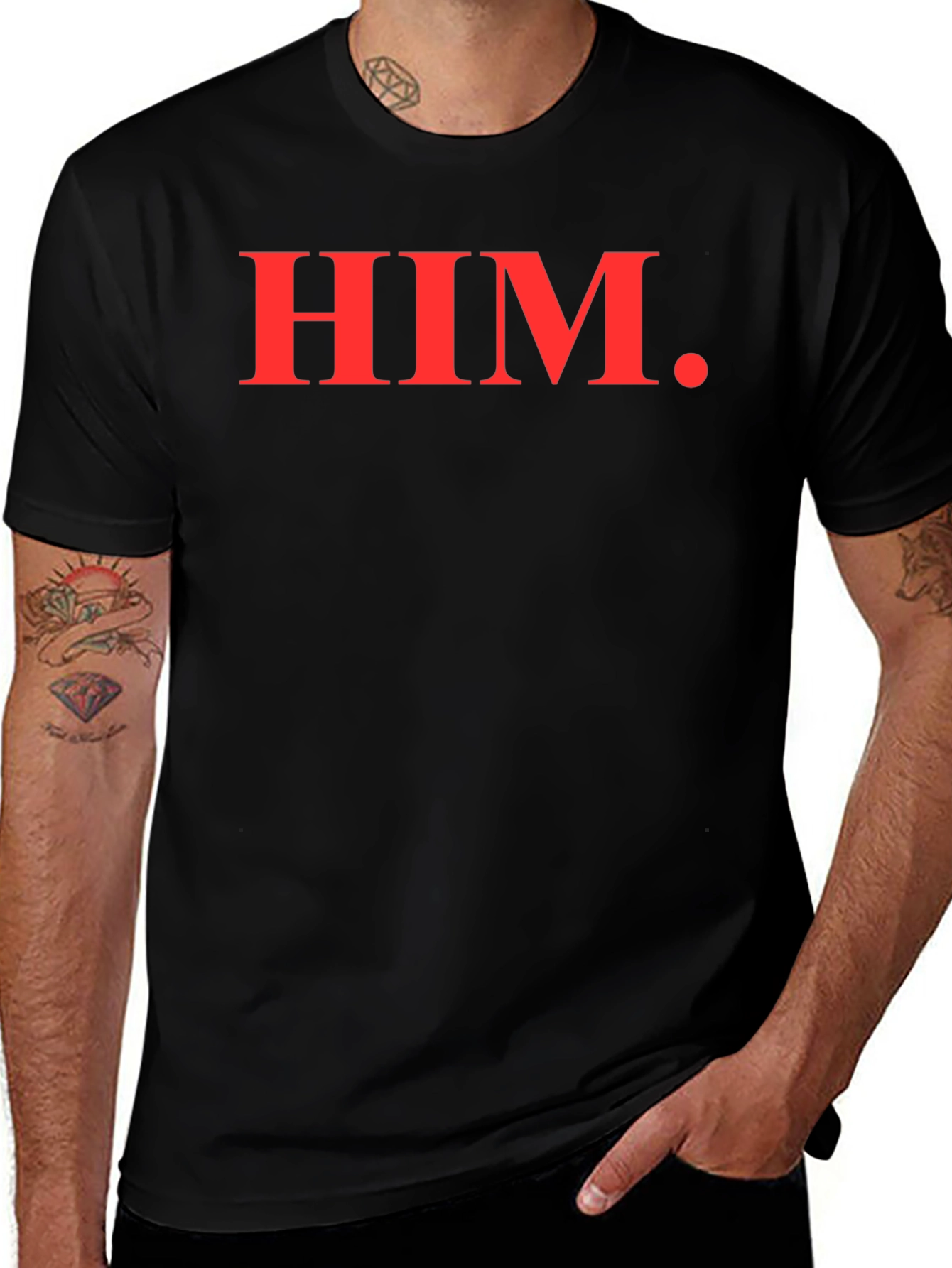 Variant 25 of HIM Black T-Shirt - Bold Statement Tee