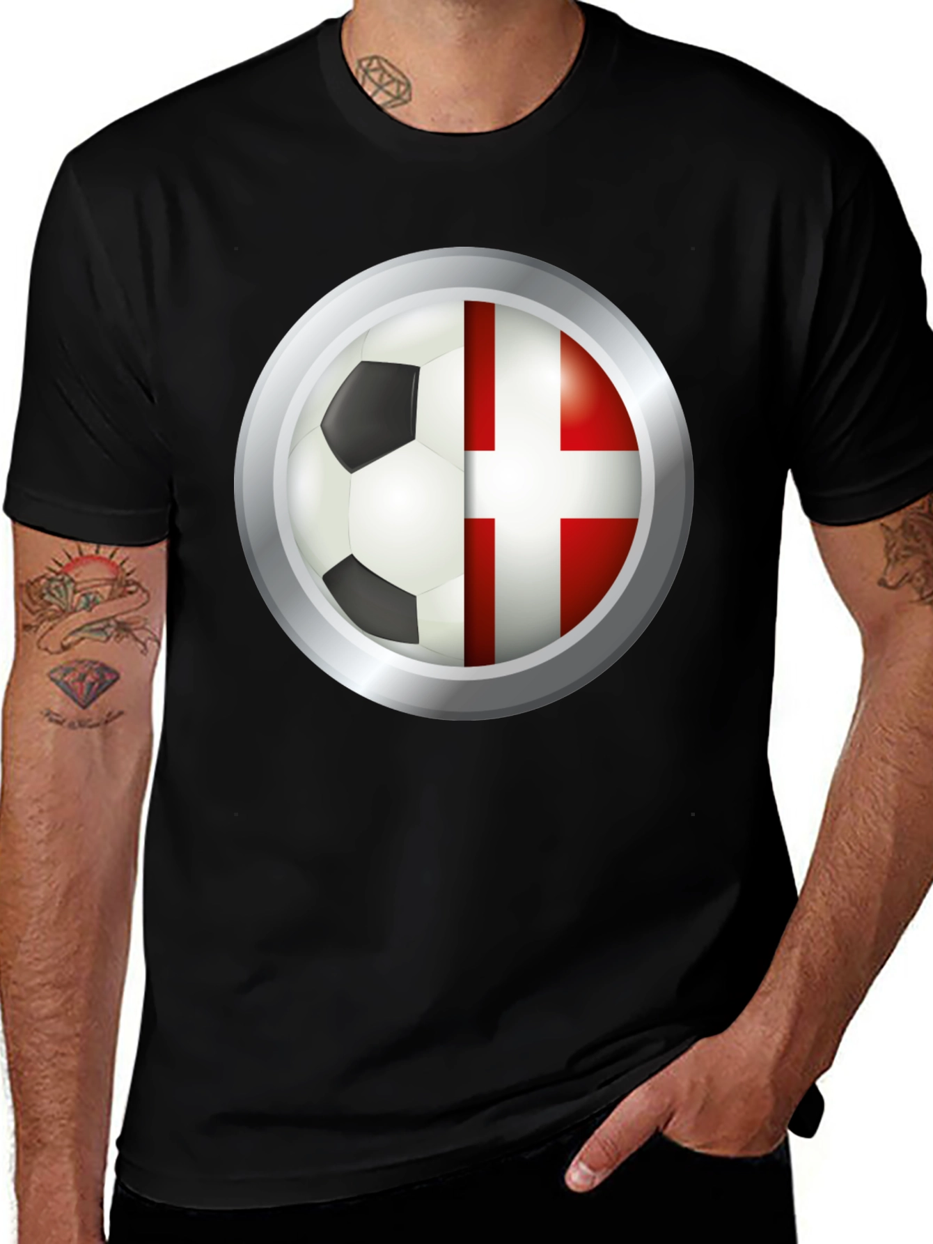 Denmark Soccer Flag T-Shirt