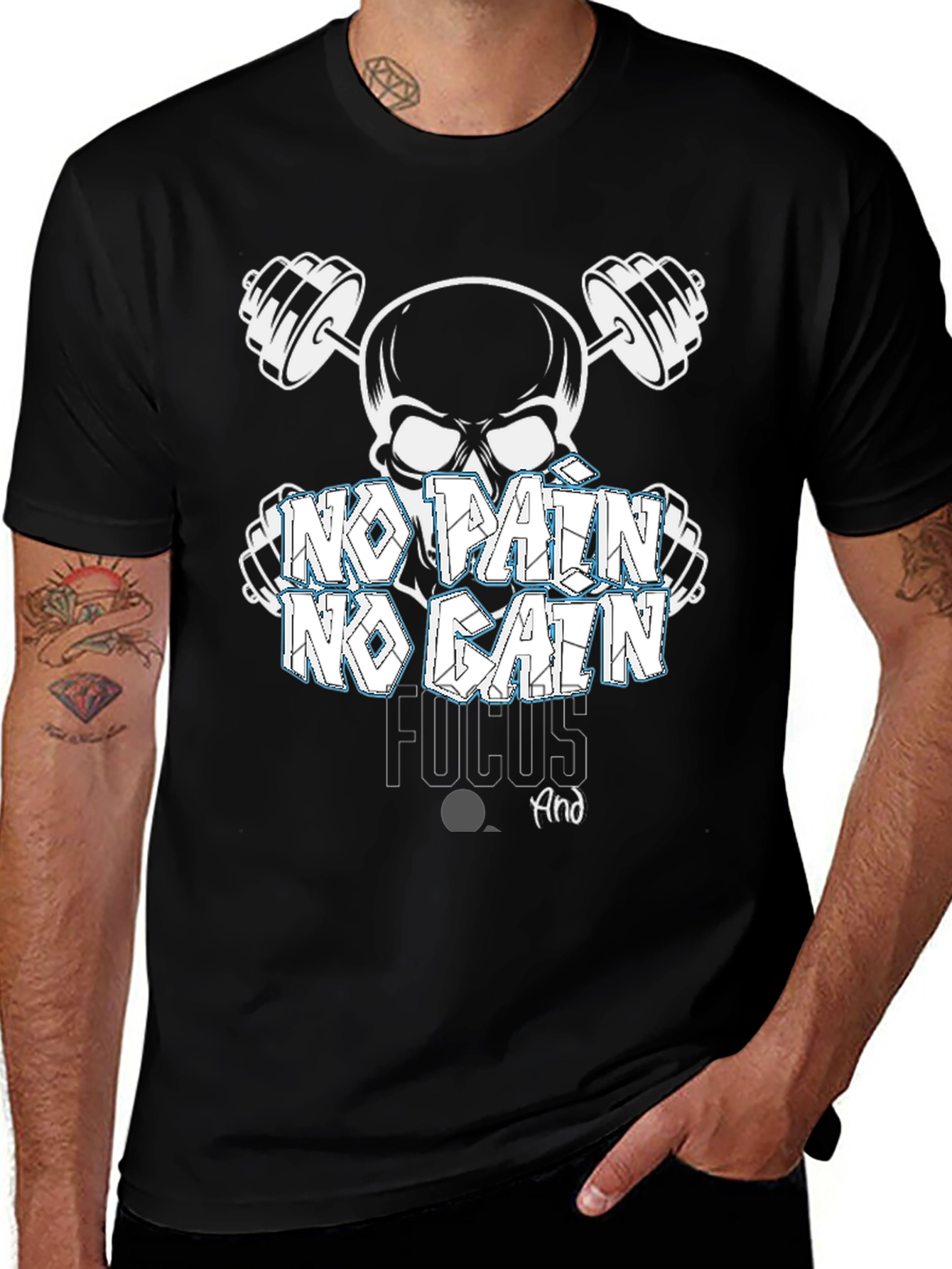 Variant 8 of No Pain No Gain Black T-Shirt