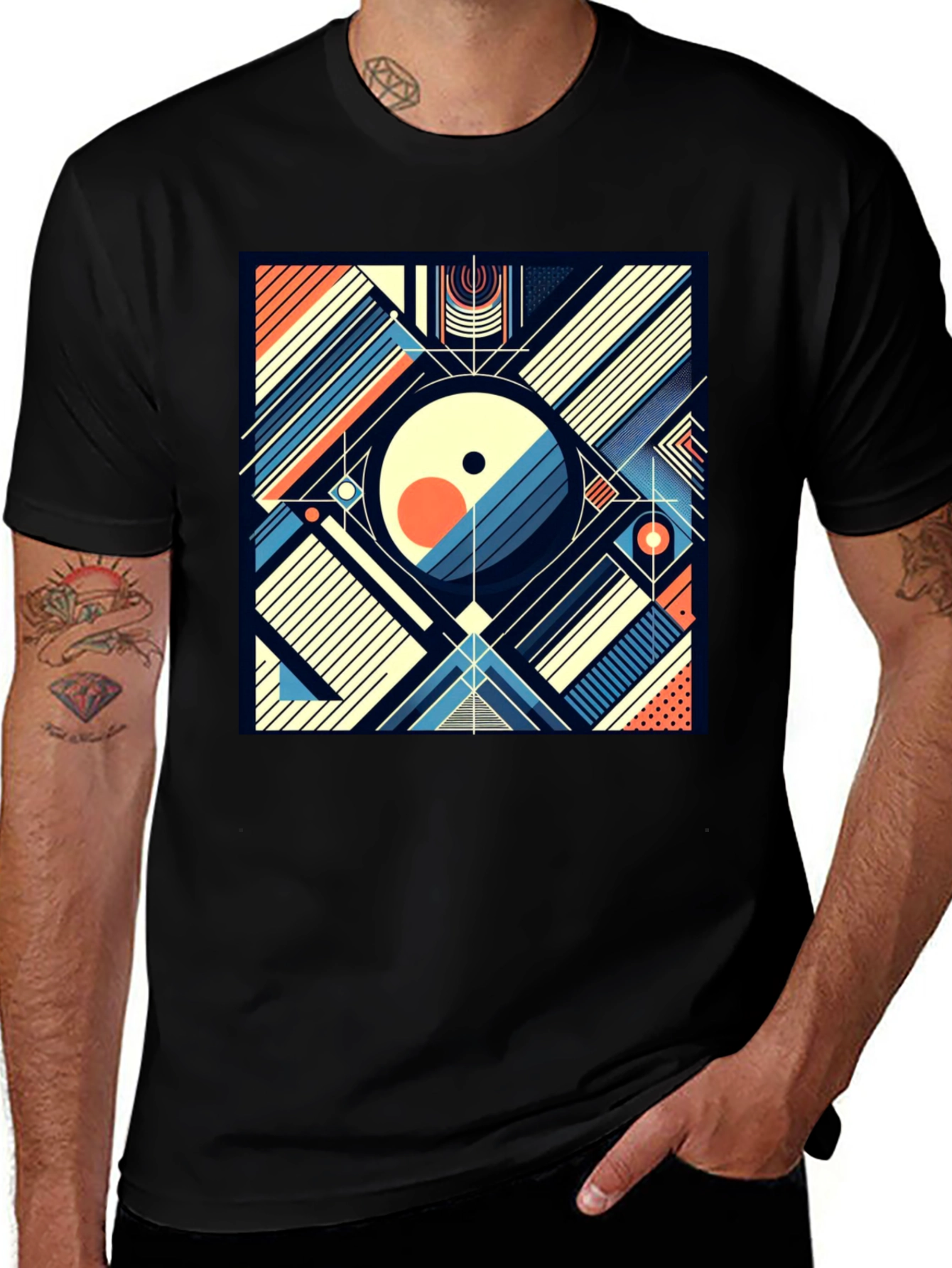 Variant 20 of Abstract Geometric Art T-Shirt - Modern Design