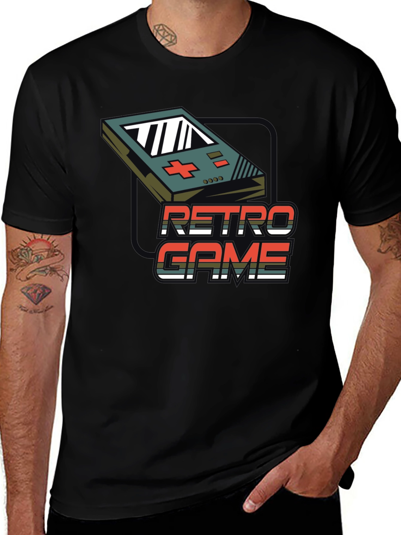 Variant 16 of Retro Game Black T-Shirt - Gamer Style