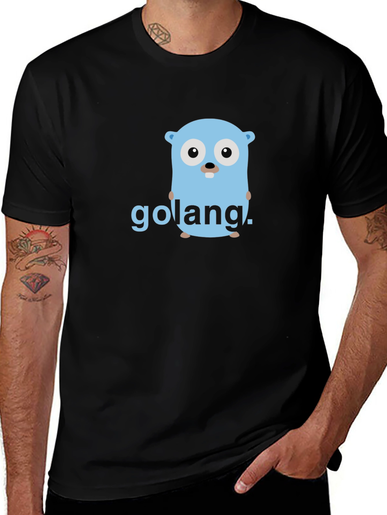 Variant 14 of Golang Gopher T-Shirt - Programmer Apparel