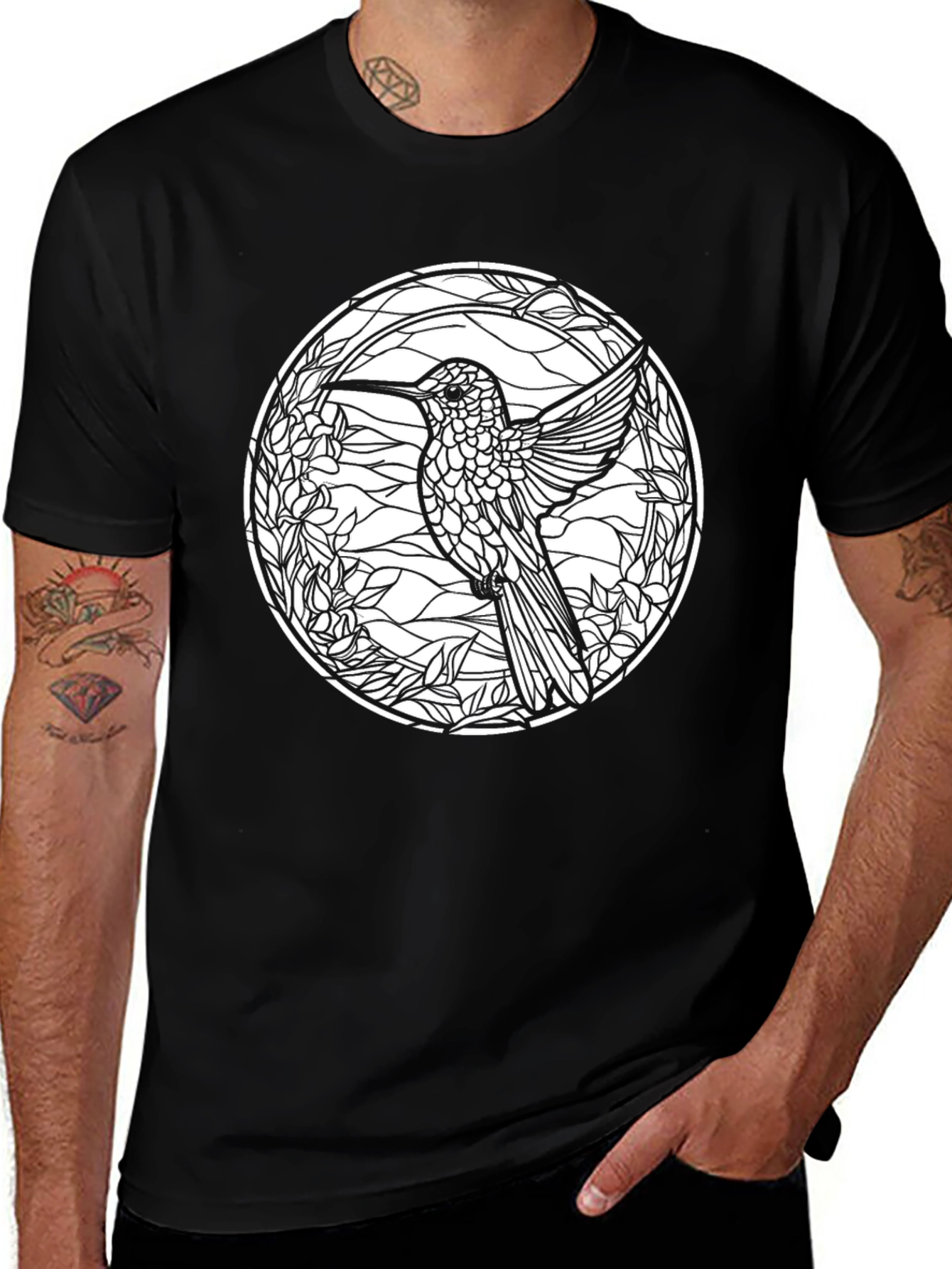 Variant 10 of Hummingbird Graphic Tee - Stylish Nature Design