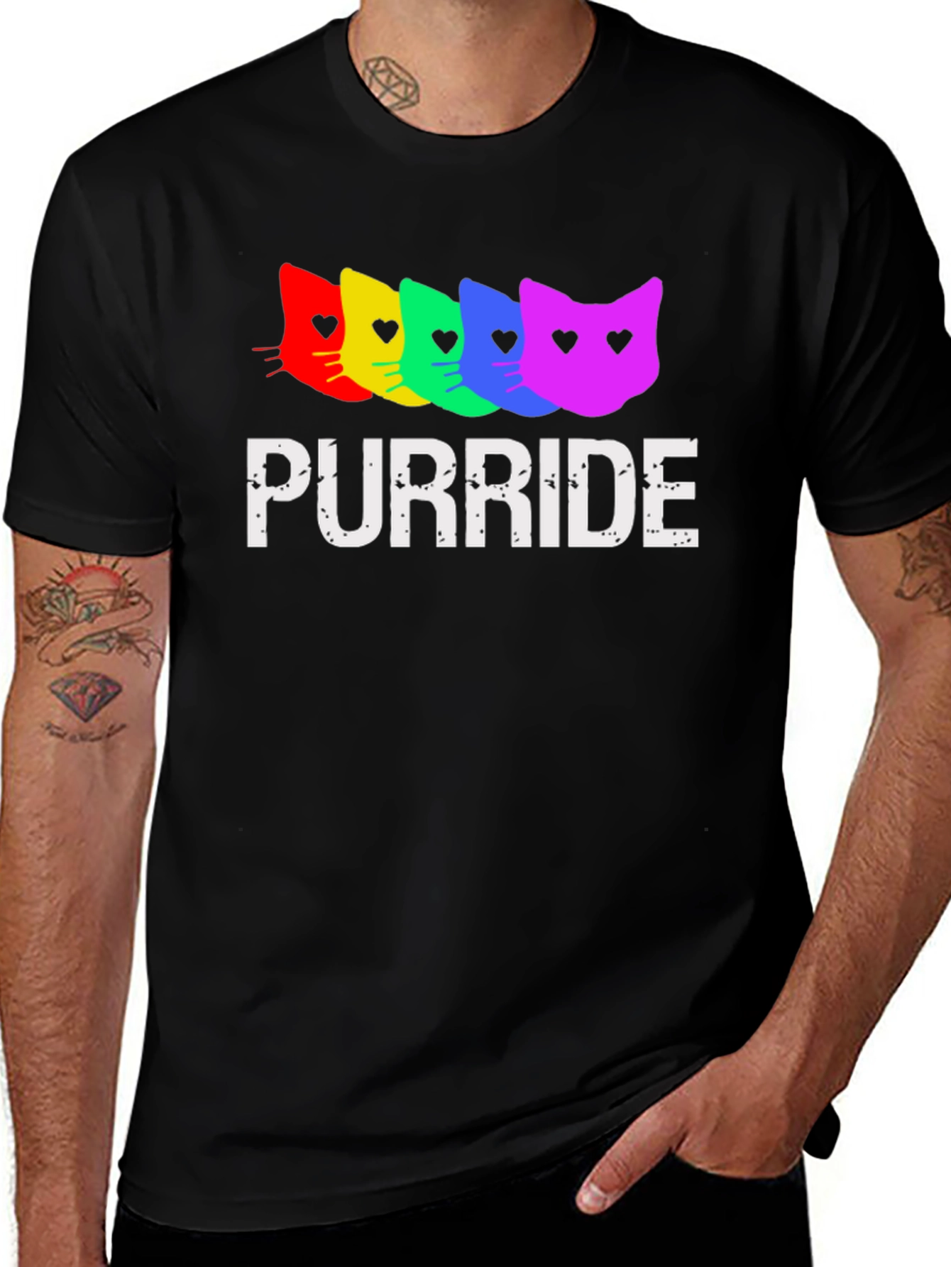 Purride Rainbow Cats T-Shirt - Pride Apparel