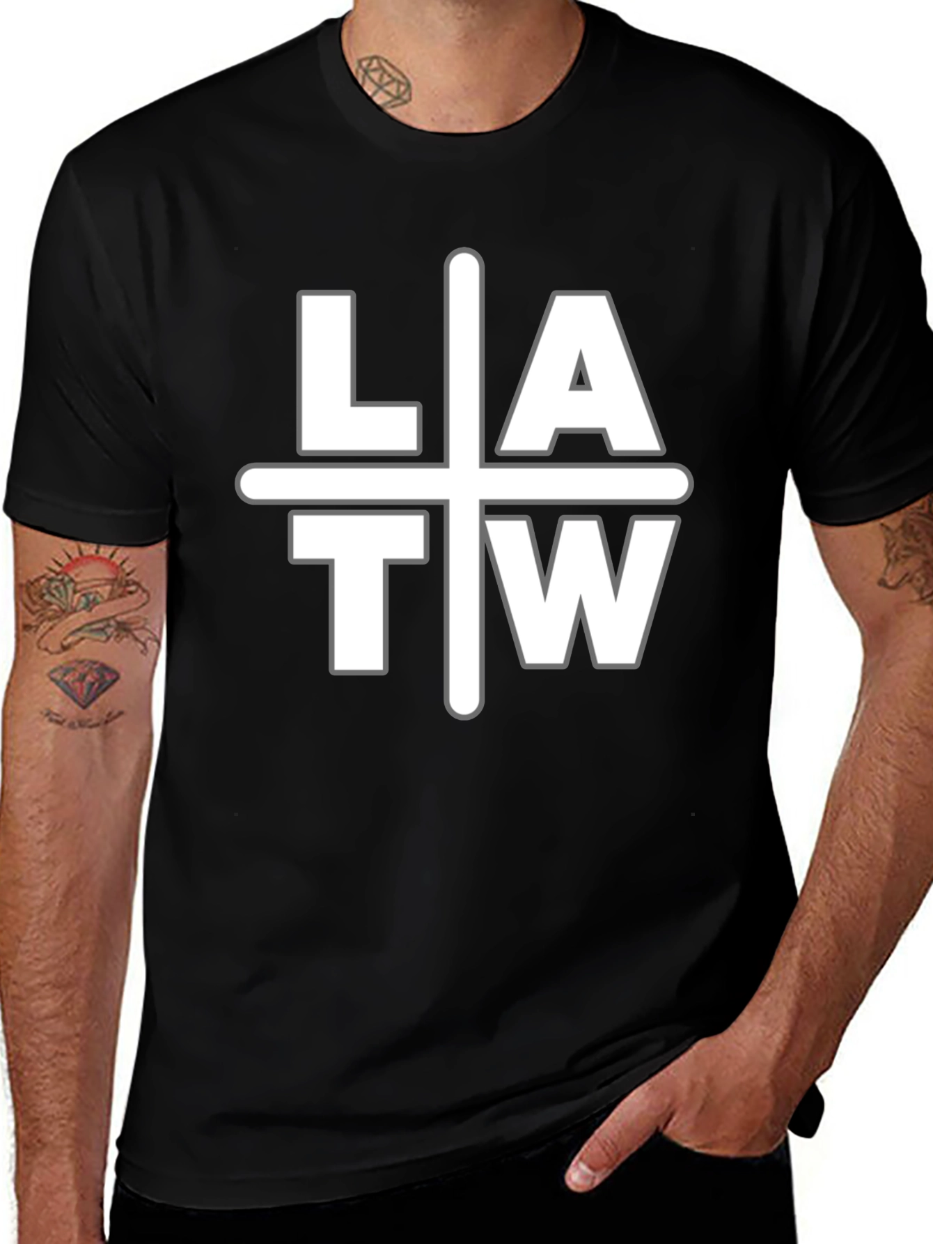 Variant 14 of LA TW White Graphic Tee