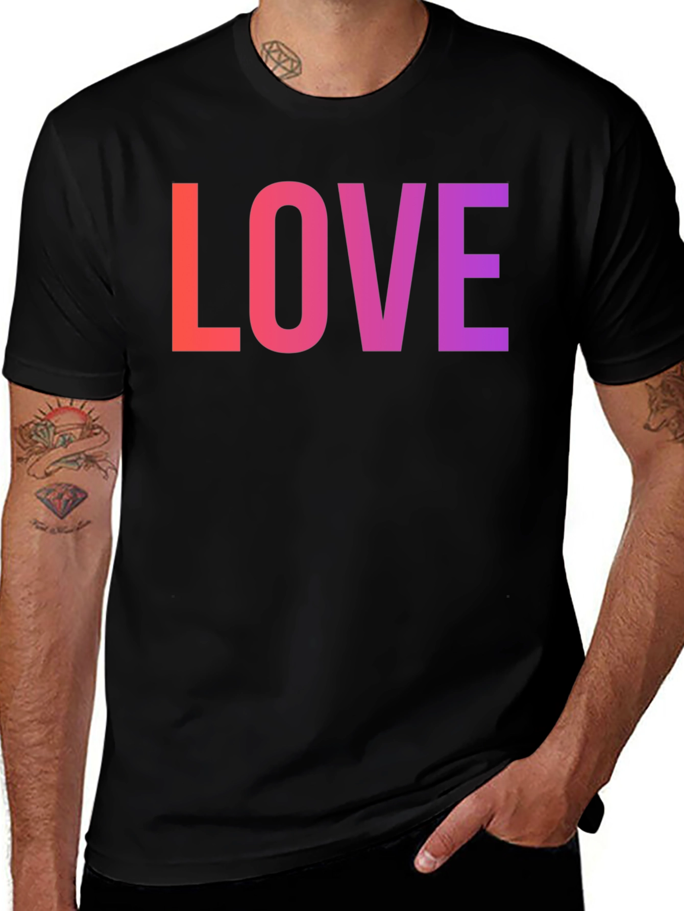 Variant 16 of LOVE Graphic Tee - Gradient Word Design
