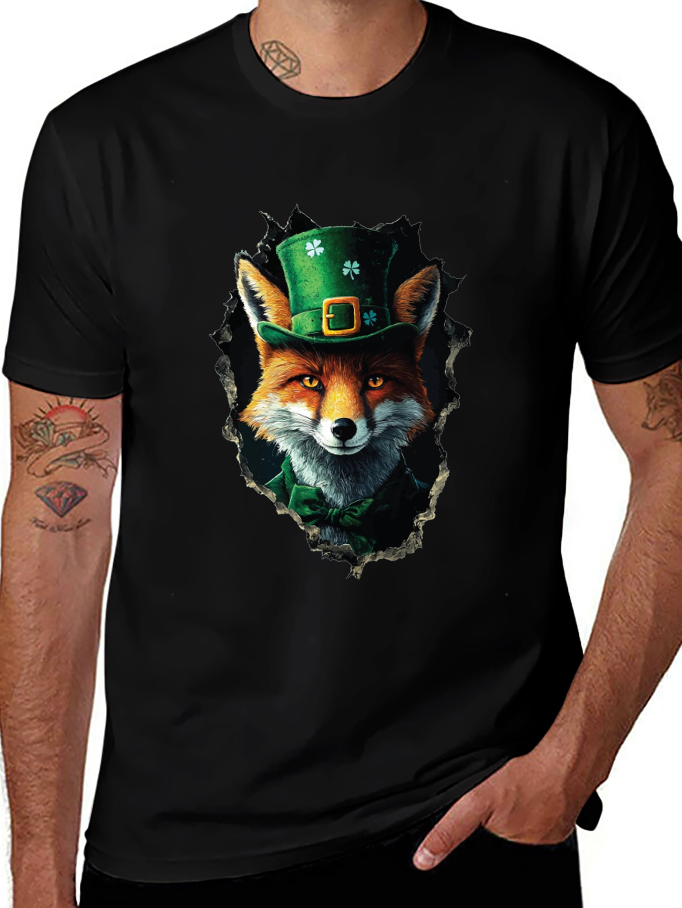 St. Patrick's Day Fox T-Shirt