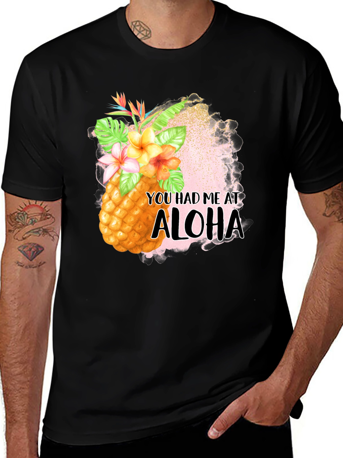 Variant 22 of You Had Me At Aloha Pineapple Graphic T-Shirt