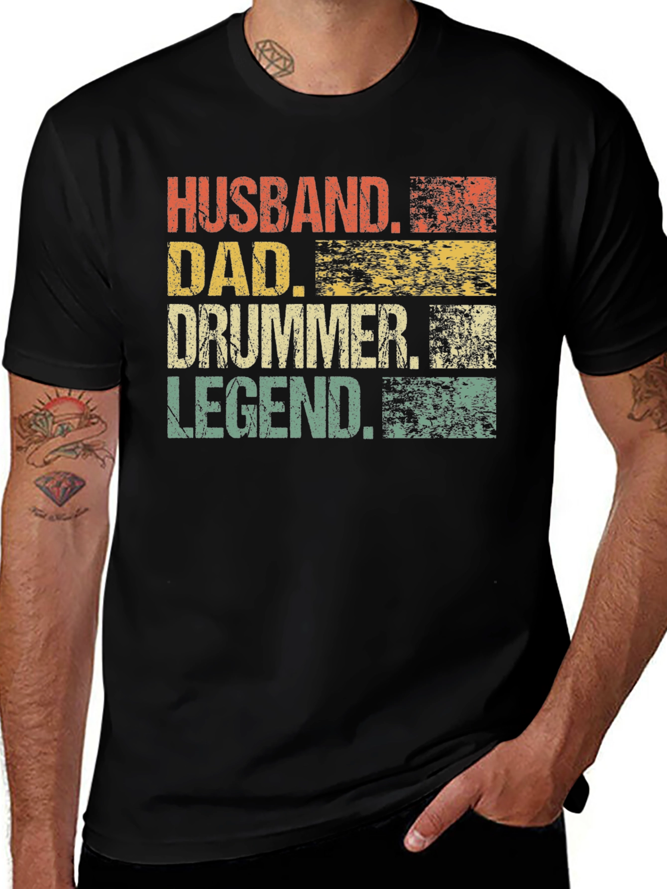 Variant 7 of Husband Dad Drummer Legend Tee