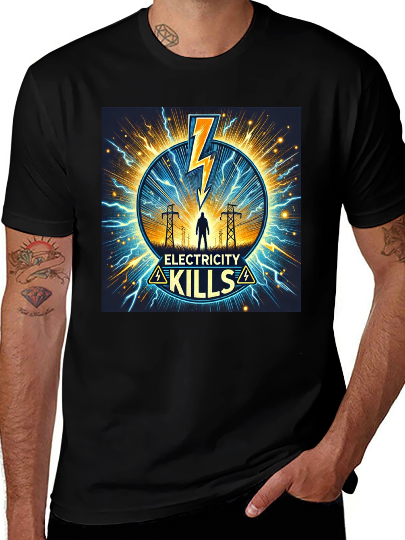 Variant 14 of Electricity Kills Graphic T-Shirt
