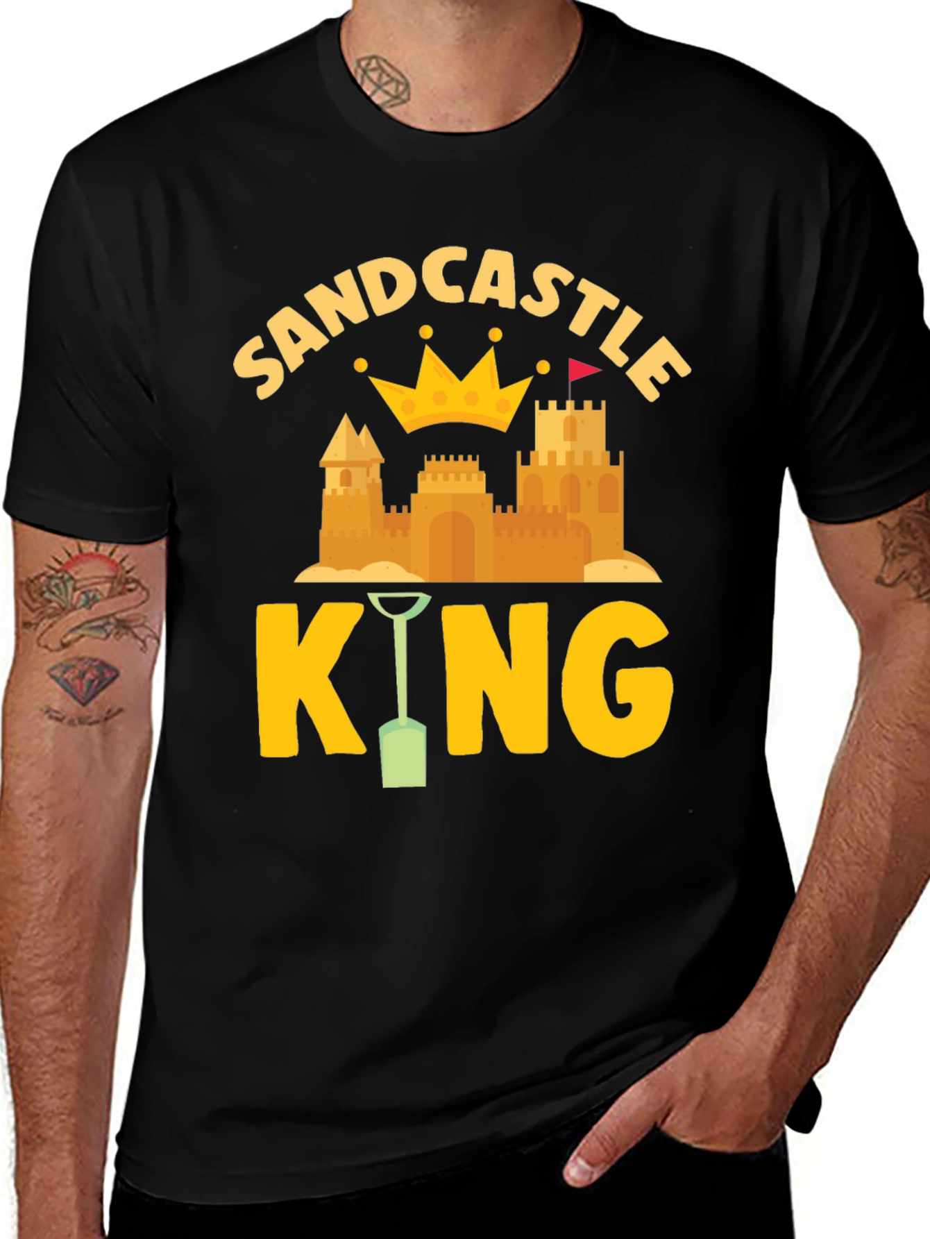 Variant 26 of Sandcastle King T-Shirt: Beach Fun Apparel