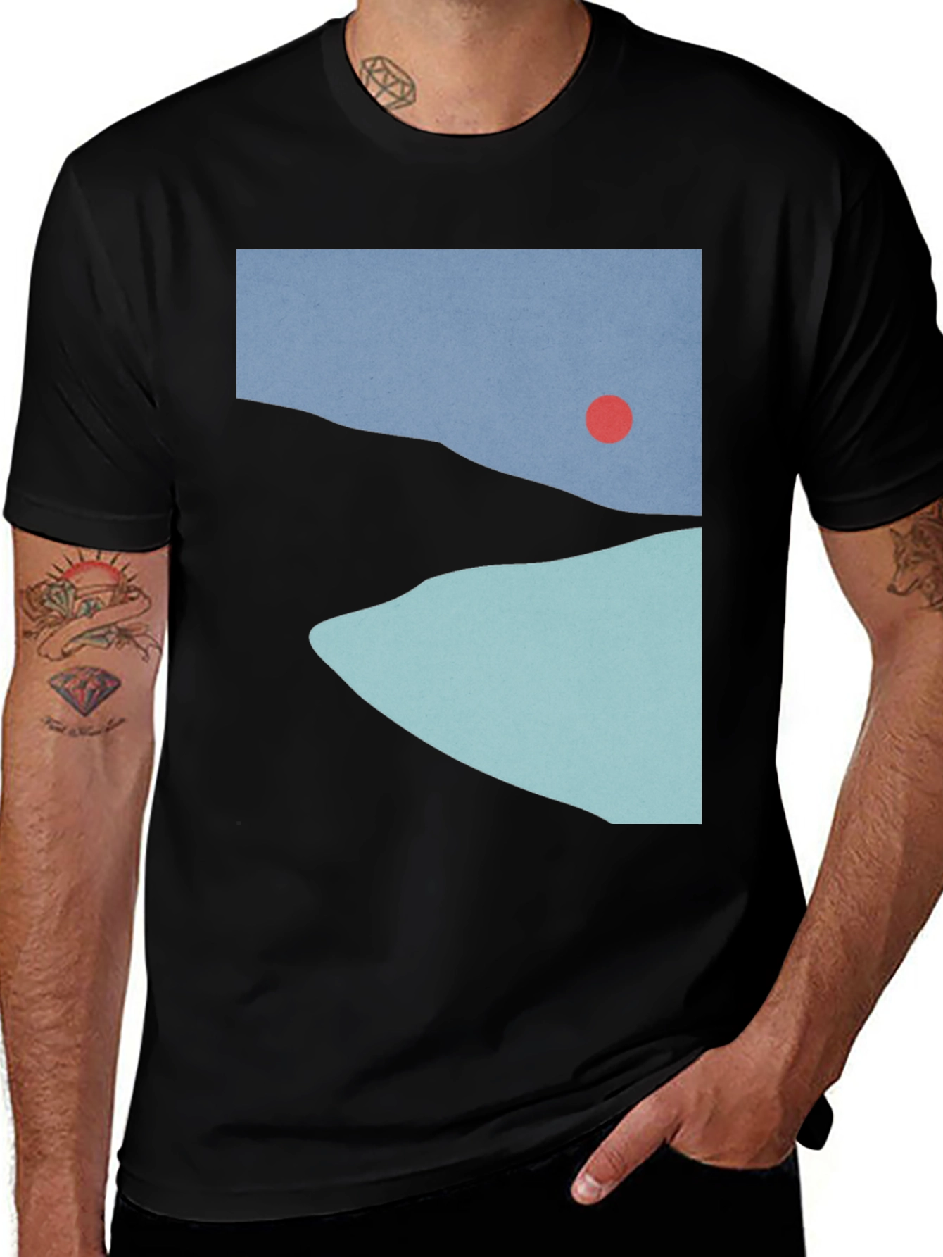 Variant 20 of Minimalist Landscape Graphic Tee