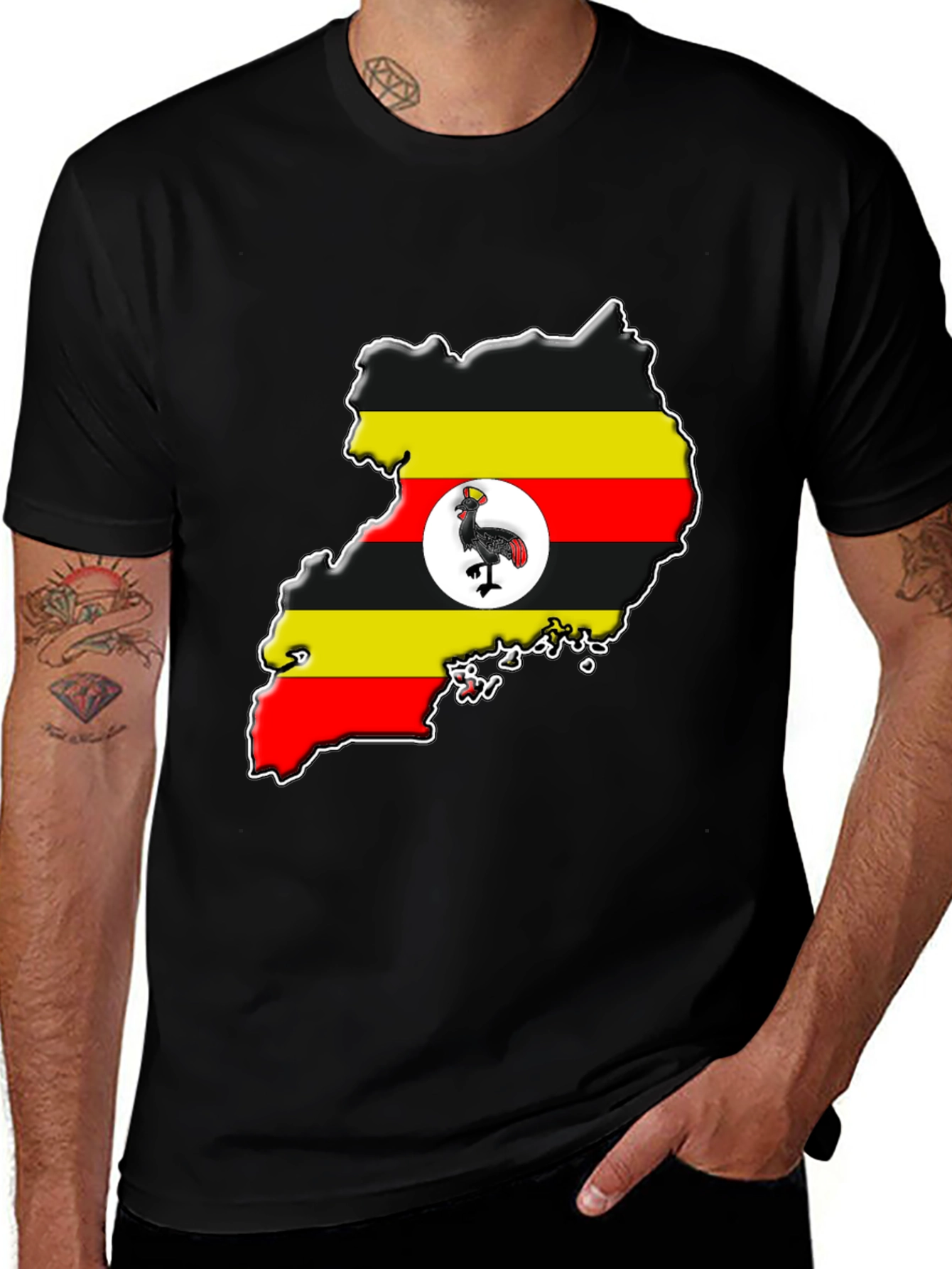 Uganda Flag T-Shirt - African Pride Apparel