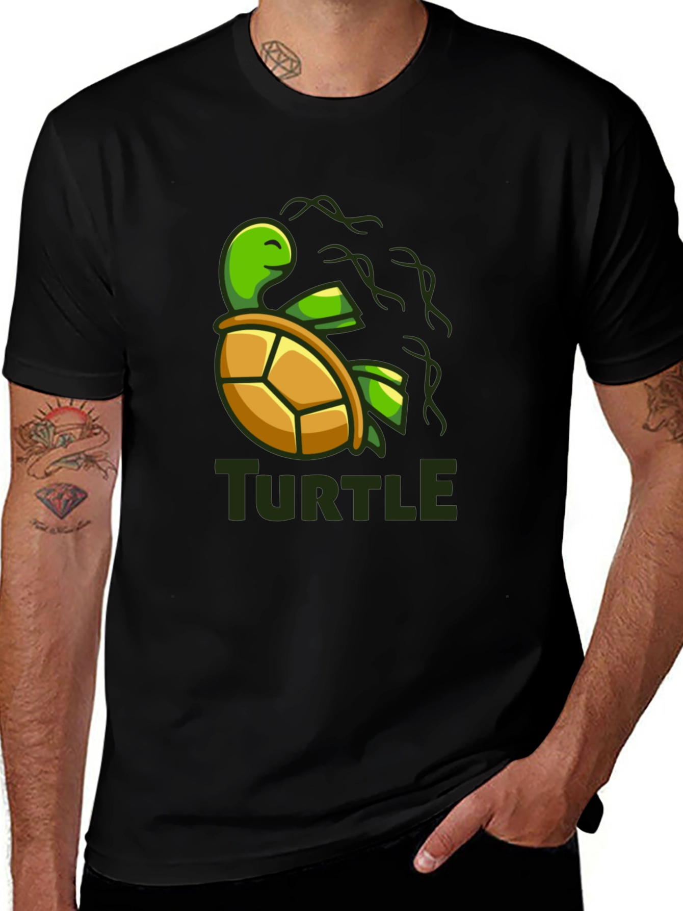 Variant 12 of Turtle Graphic T-Shirt - Casual Cotton Tee