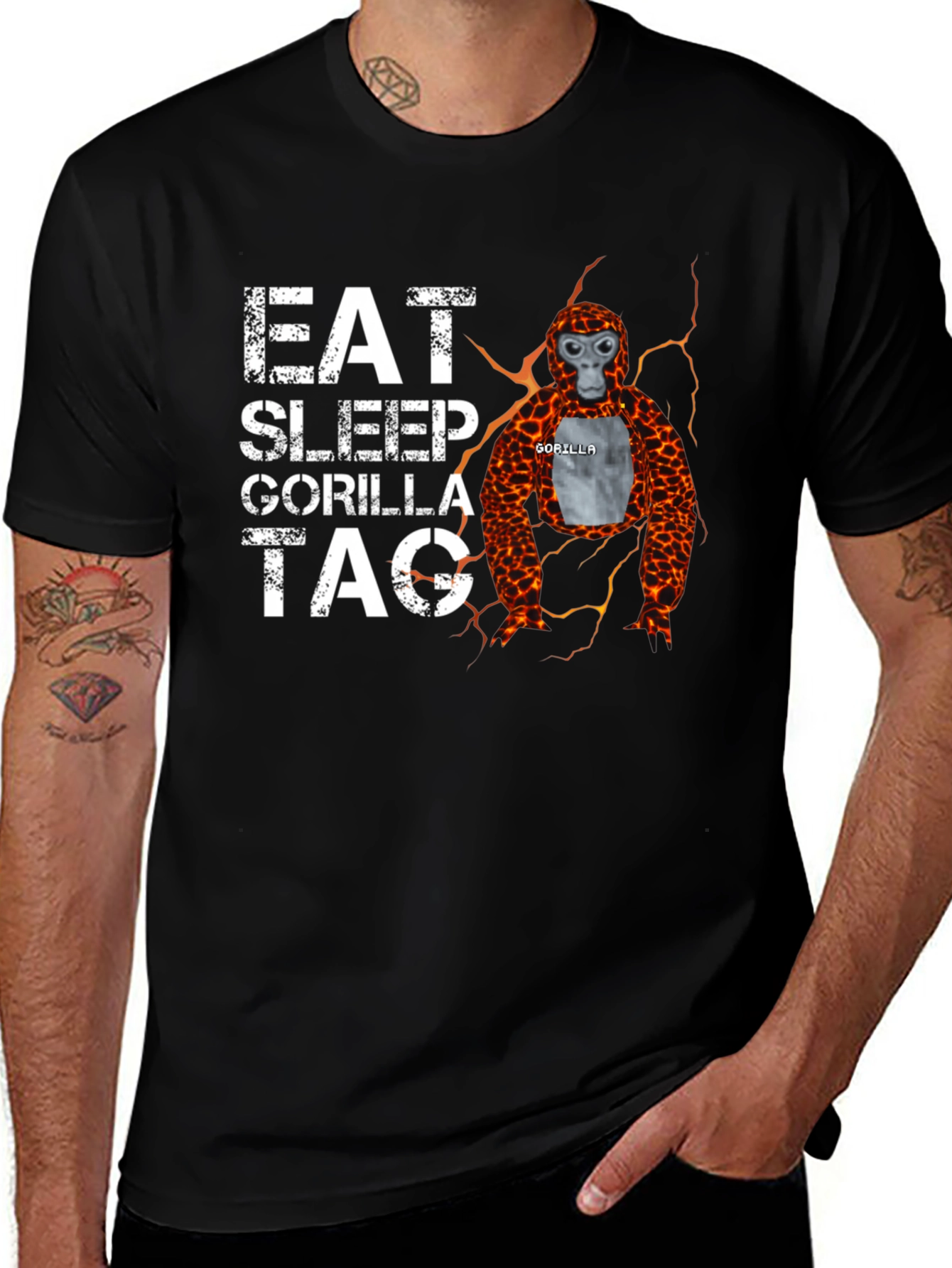 Eat Sleep Gorilla Tag T-Shirt
