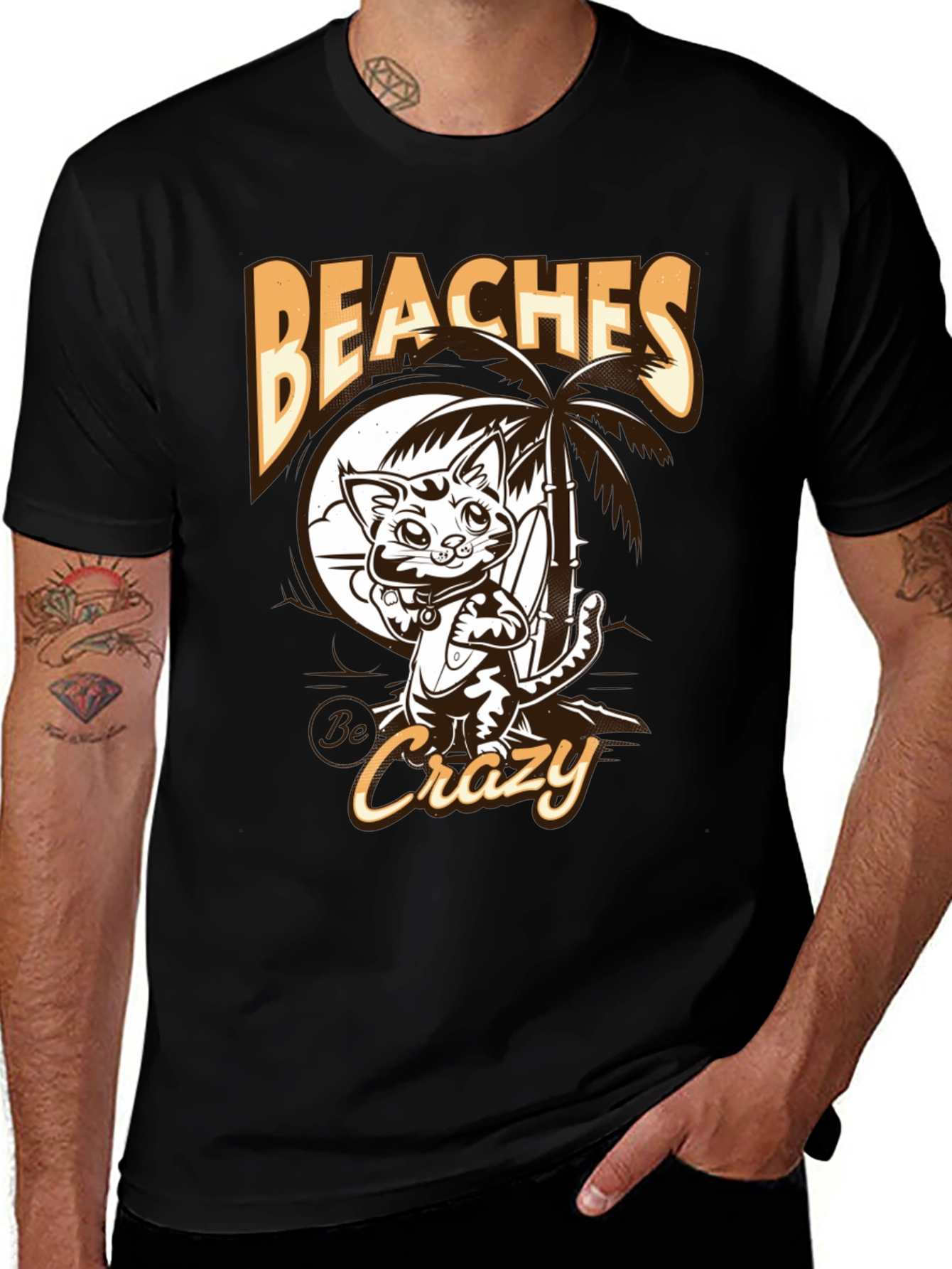 Variant 26 of Beaches Crazy Cat Graphic T-Shirt
