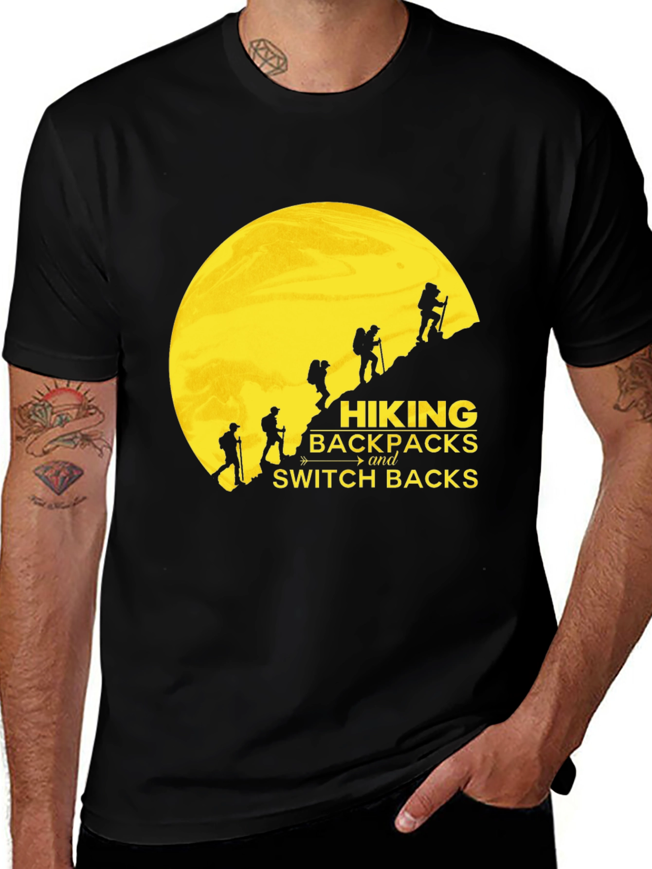 Variant 30 of Hiking Backpacks and Switchbacks Black T-Shirt