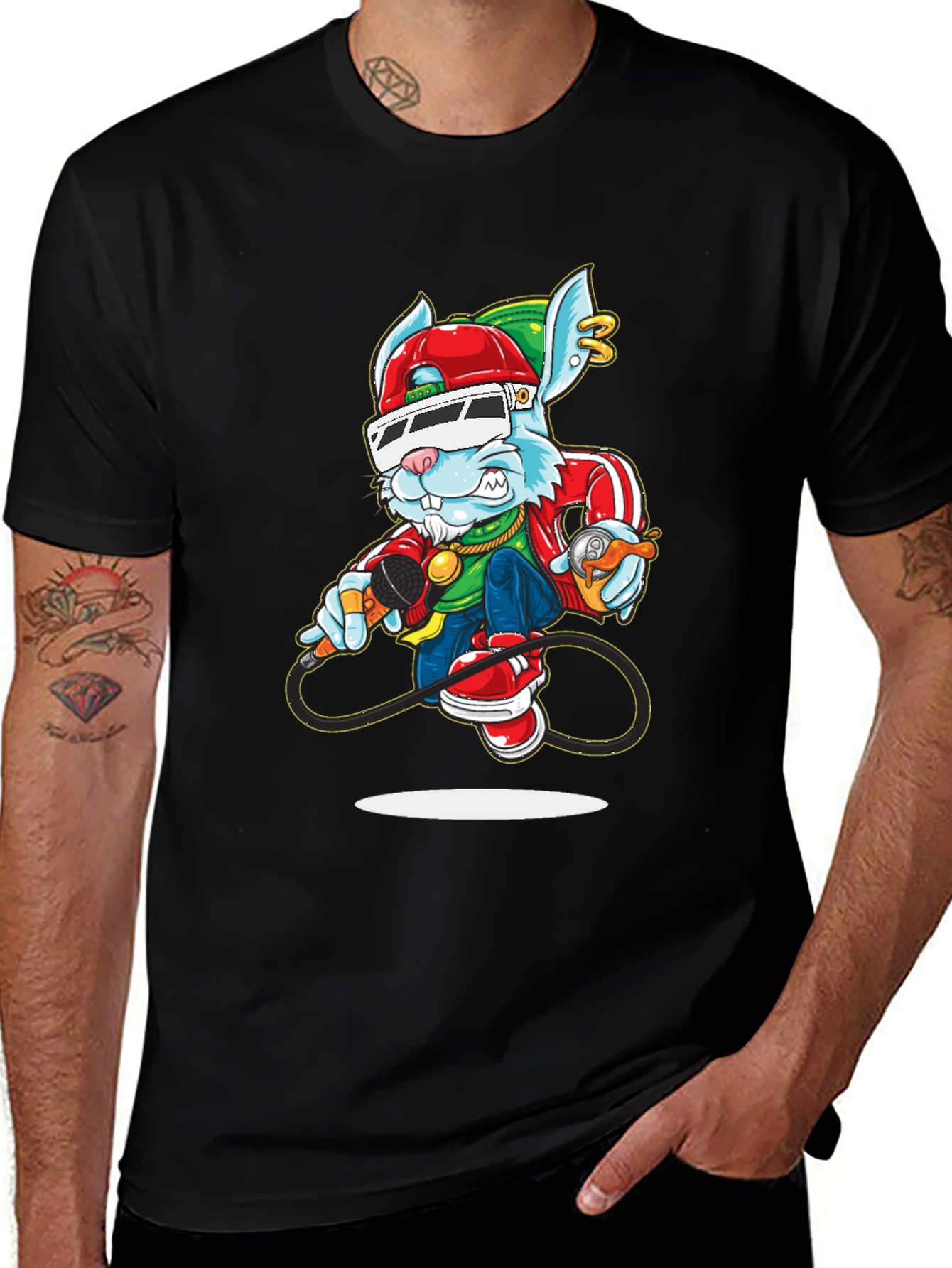 Variant 26 of Cool Rabbit Graphic Print T-Shirt