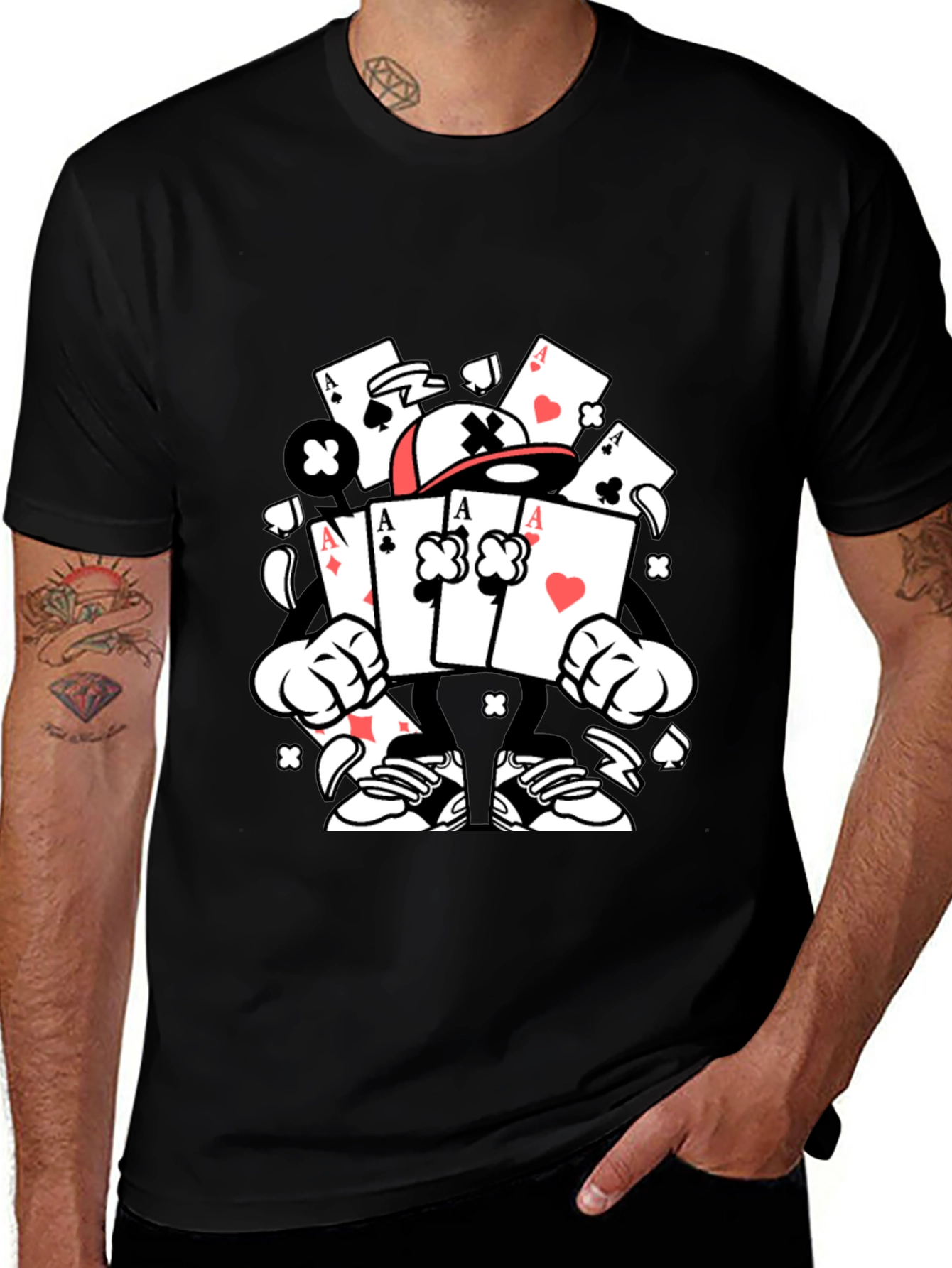 Ace Card Character Graphic T-Shirt
