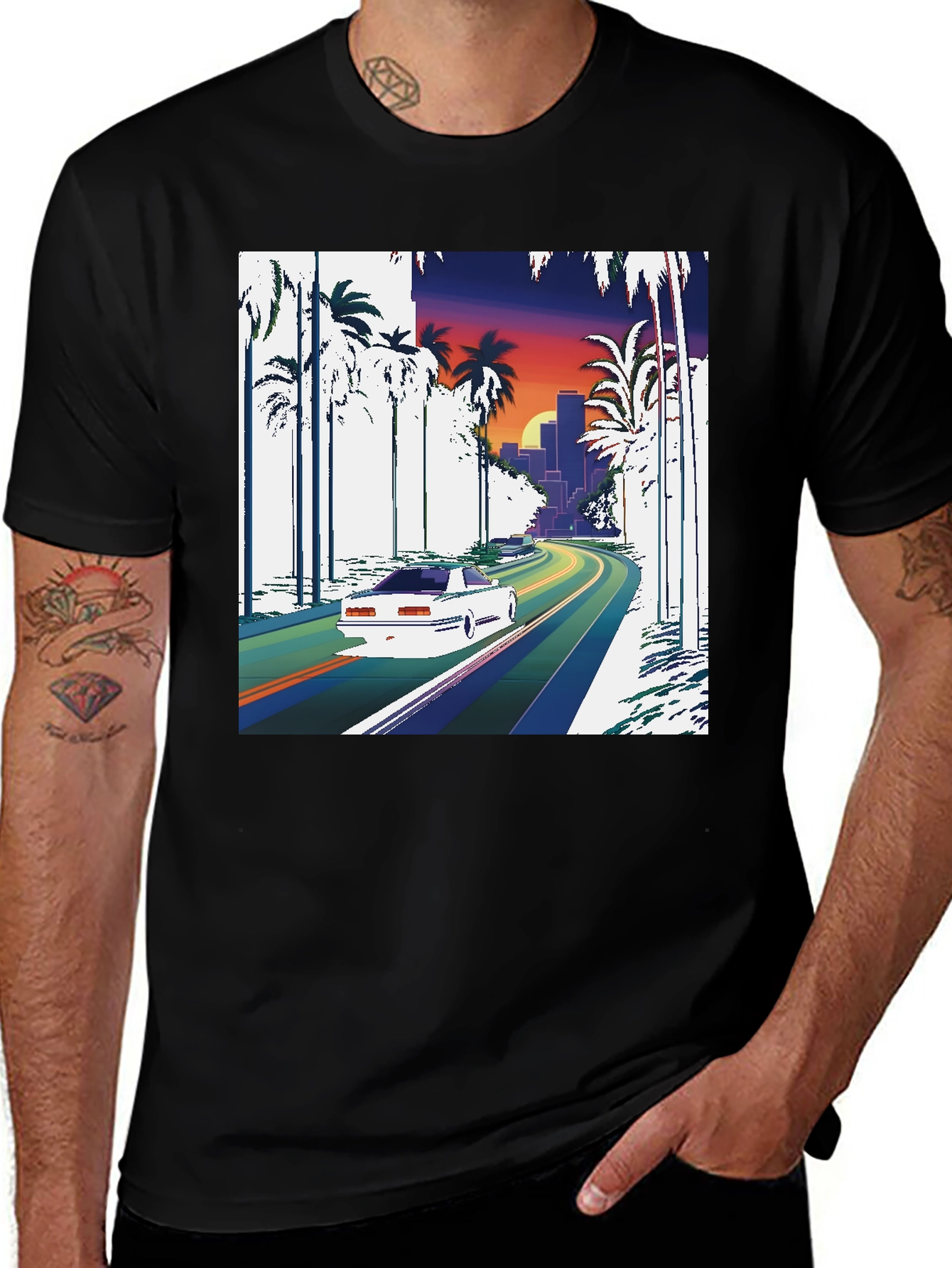 Variant 8 of Retro Miami Vice Style T-Shirt