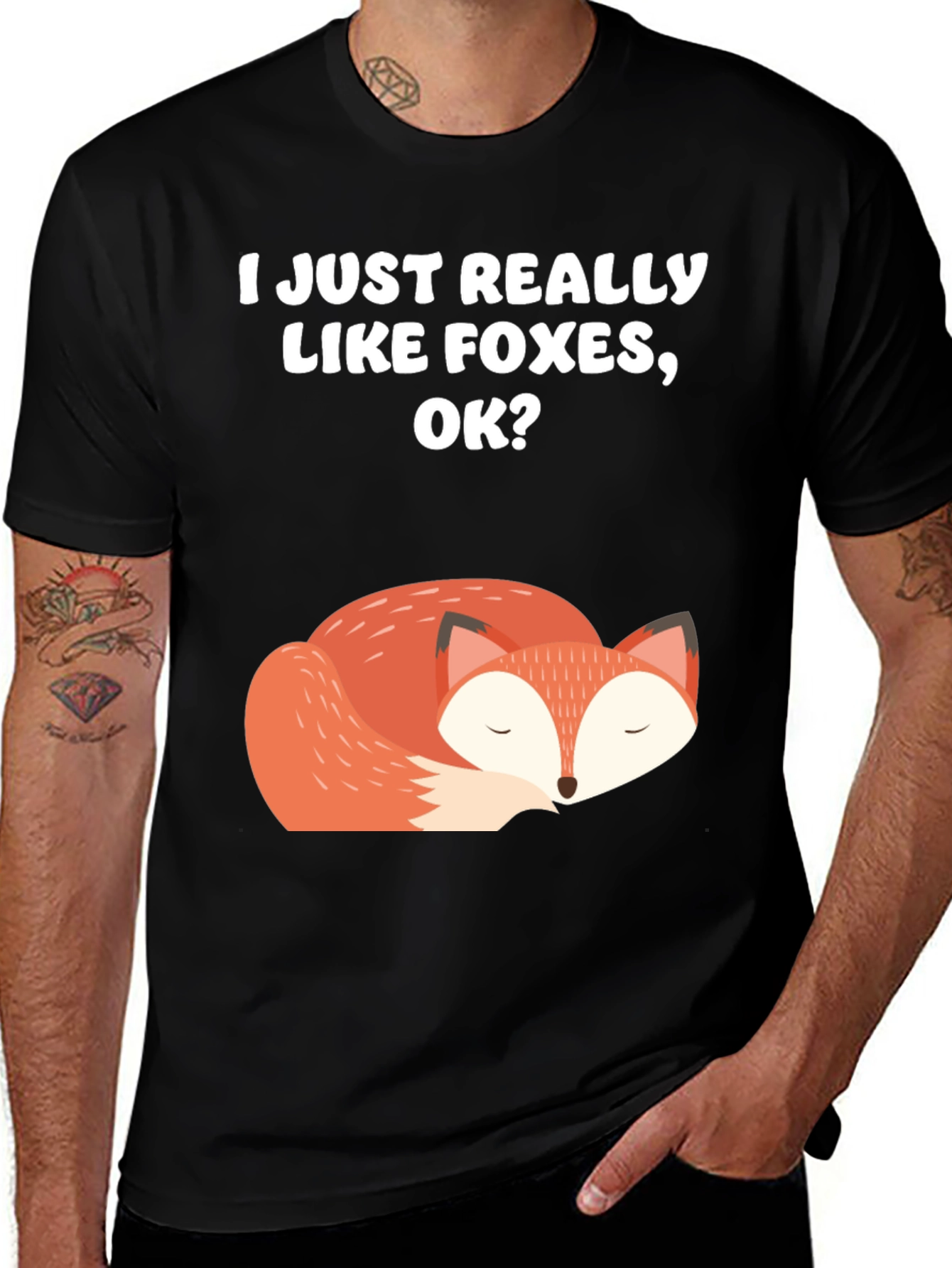Variant 27 of Cute Fox T-Shirt - I Just Really Like Foxes OK?