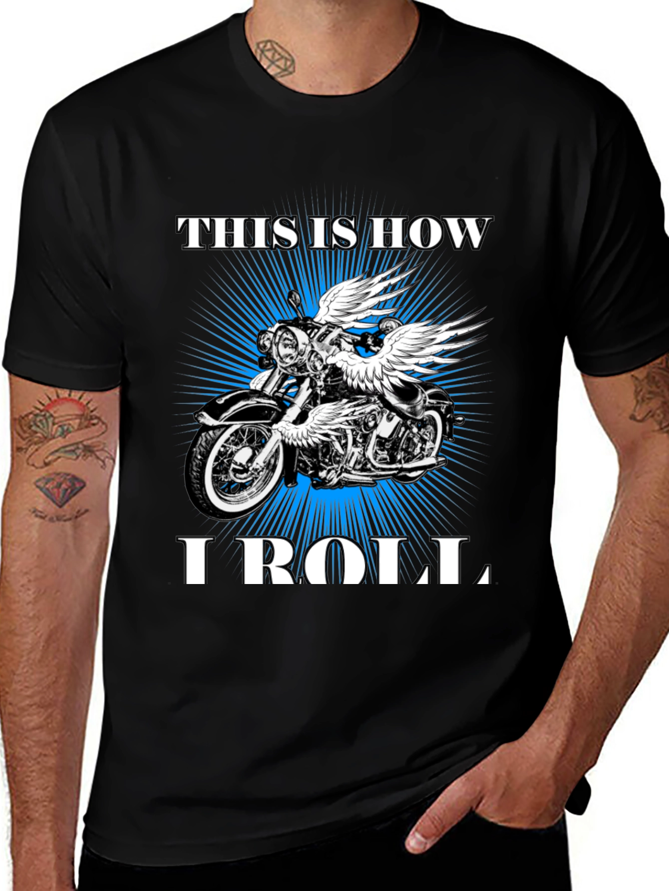 Variant 13 of This Is How I Roll Motorcycle Graphic T-Shirt