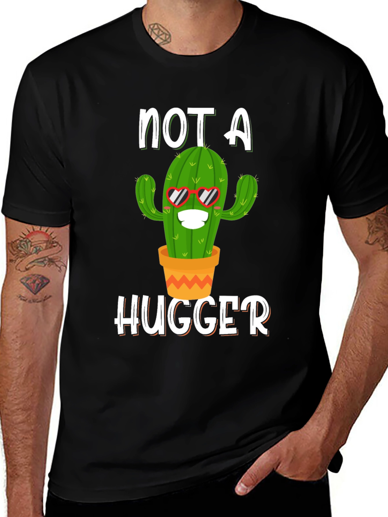 Variant 28 of Not A Hugger Cactus Graphic Tee