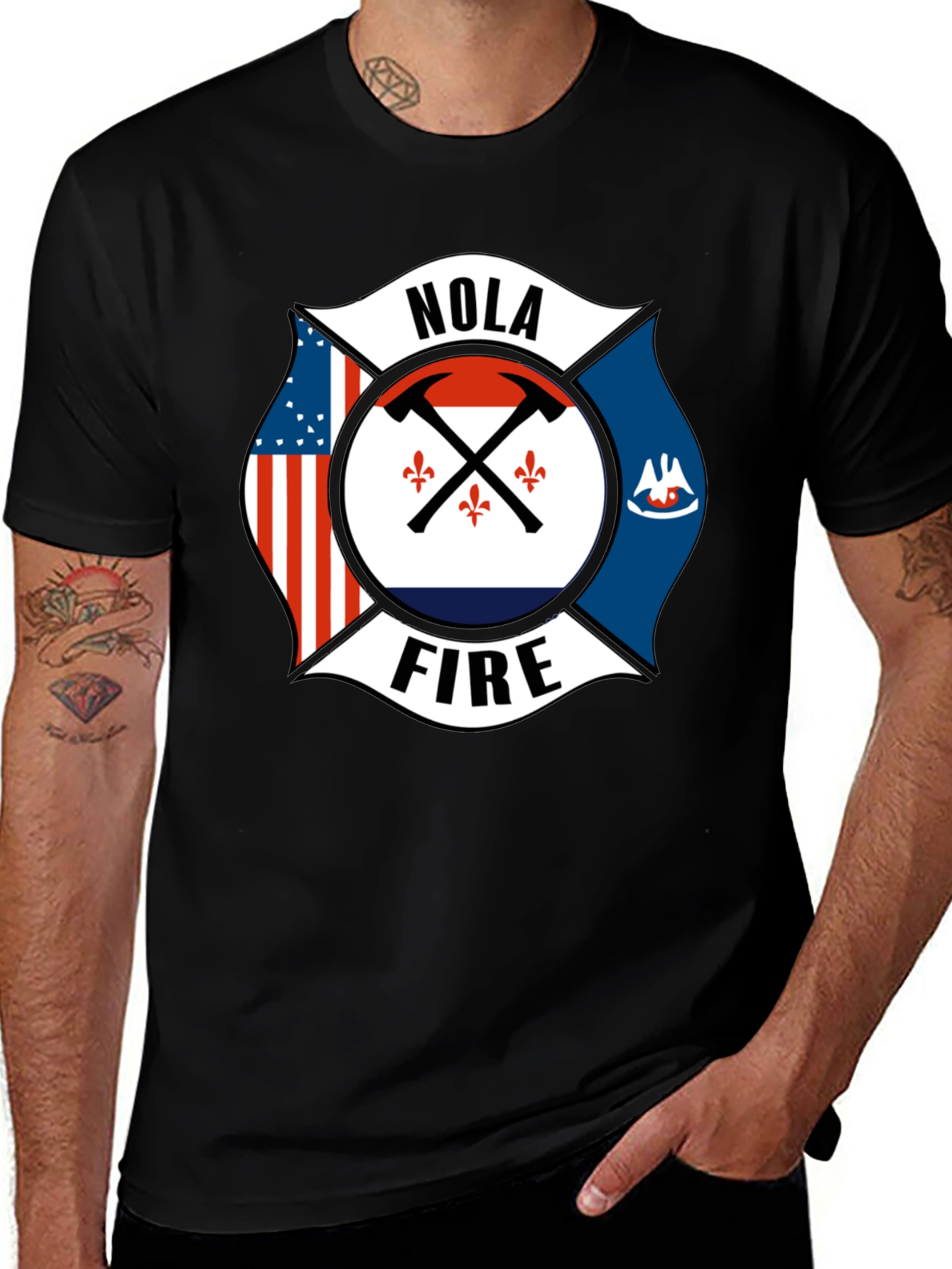 Variant 23 of NOLA Firefighter T-Shirt - New Orleans Pride